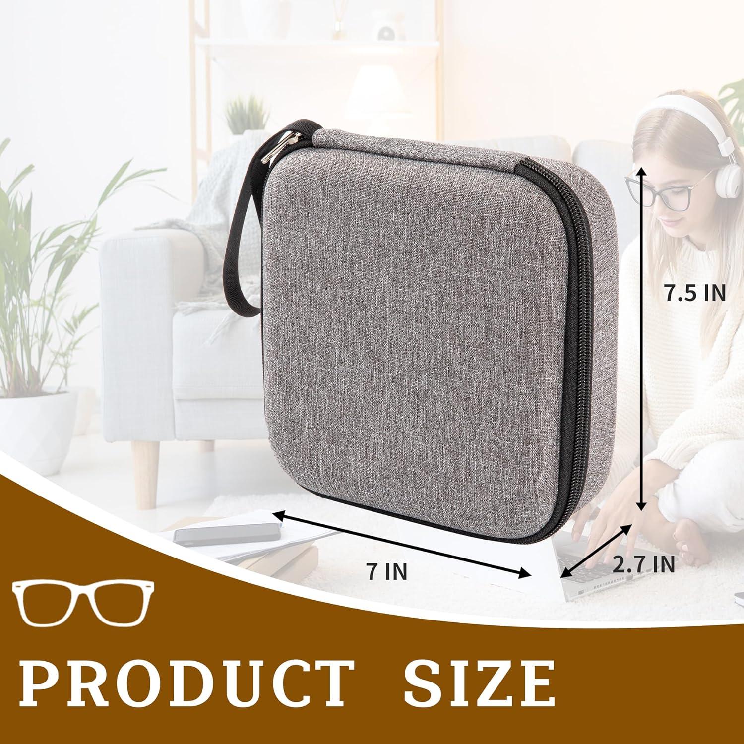 Estuche Organizador de Gafas de Sol EVA Gris 4 Compartimentos