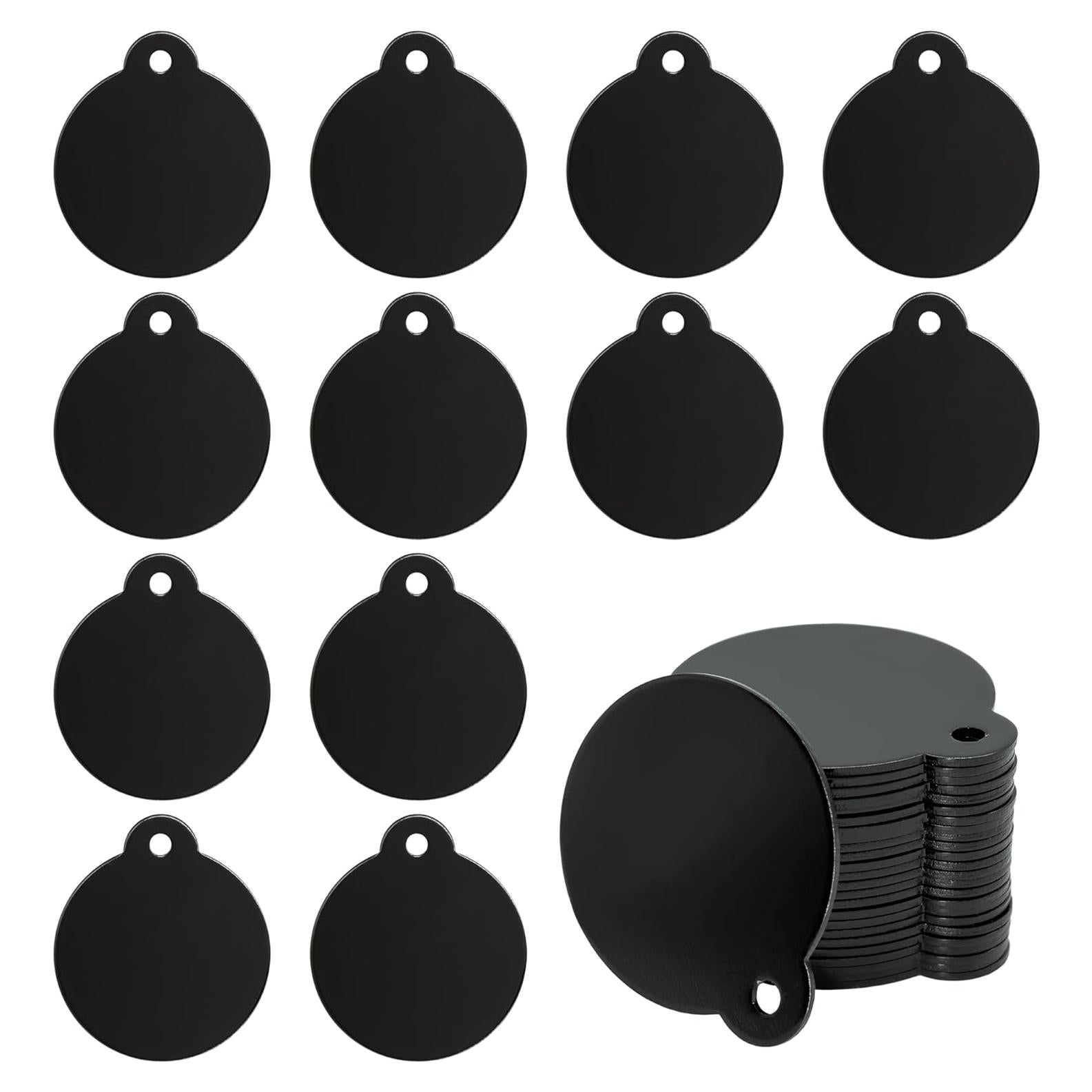 Etiquetas de Aluminio StayMax 25 Piezas 3.15 cm Negro