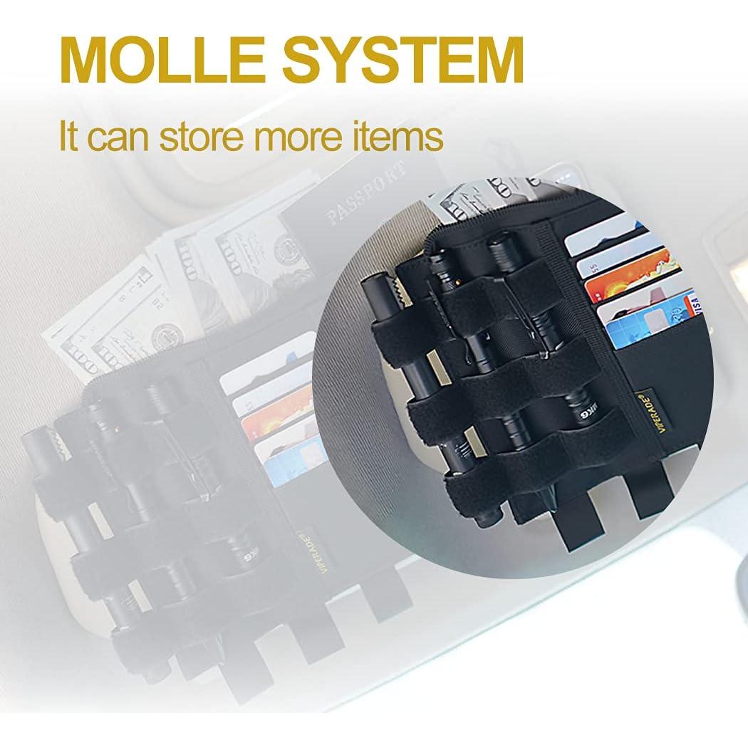 Organizador de Visera de Coche VIPERADE Negro 35x15 cm