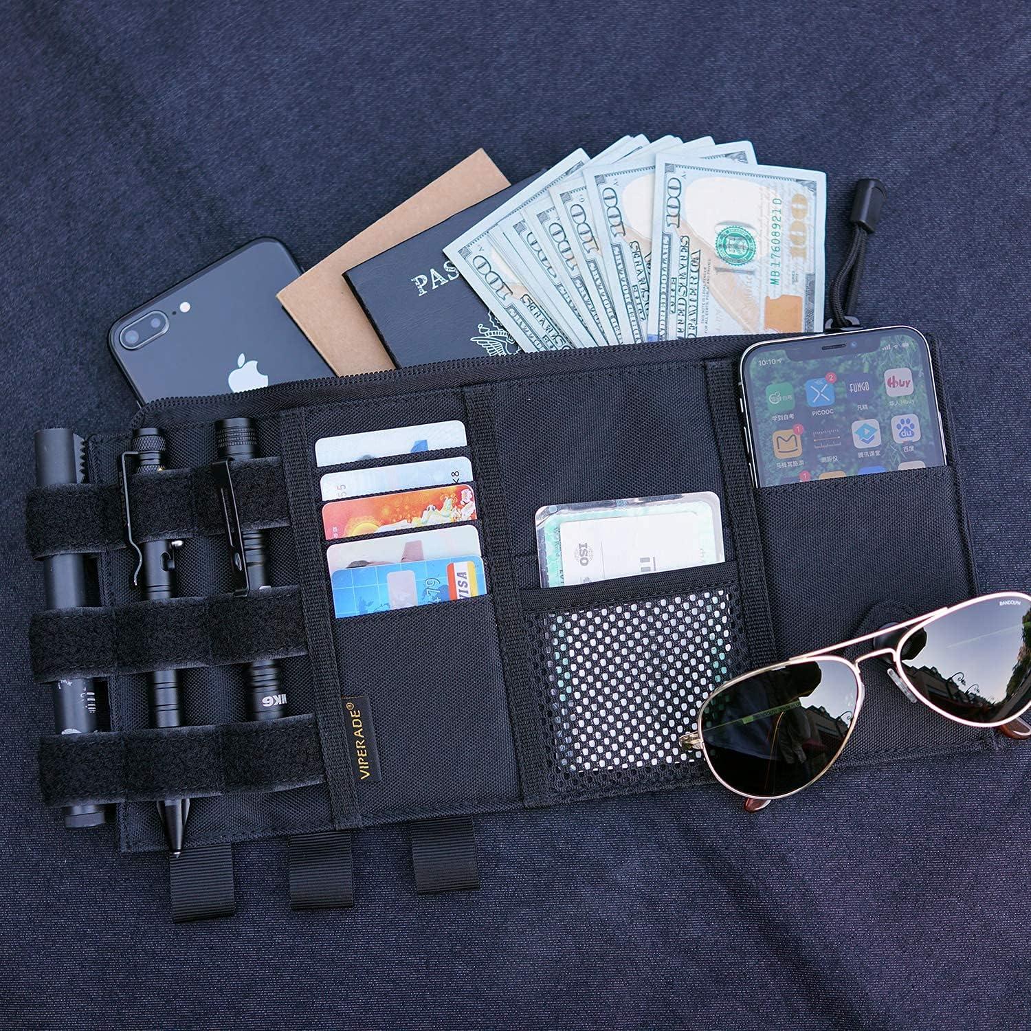 Organizador de Visera de Coche VIPERADE Negro 35x15 cm