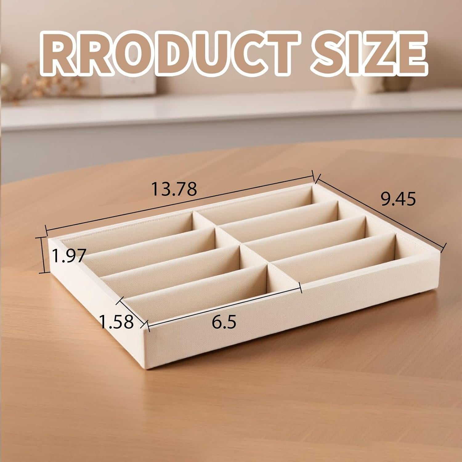 Organizador de Gafas XCRUI Beige 8 Compartimentos Apilable