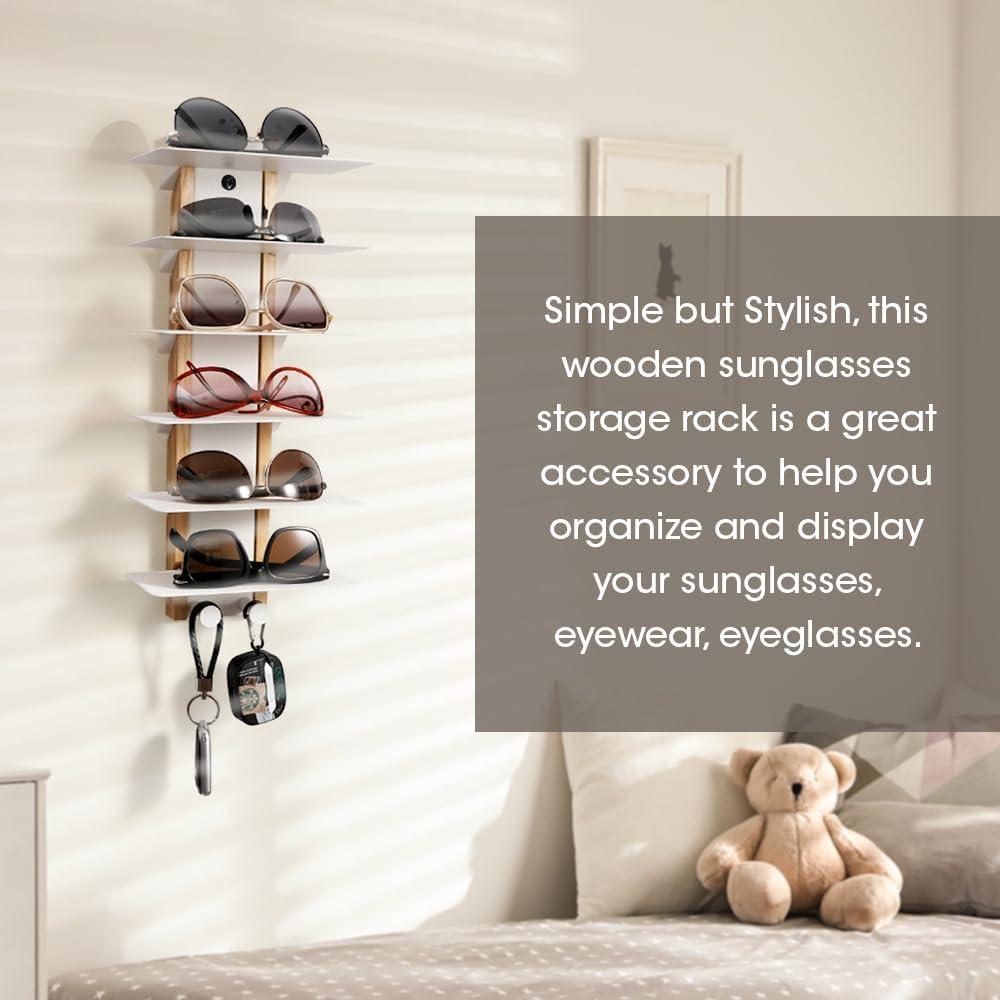 Organizador de Gafas de Sol J JACKCUBE DESIGN 6 Niveles Blanco