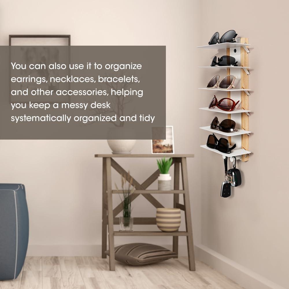 Organizador de Gafas de Sol J JACKCUBE DESIGN 6 Niveles Blanco