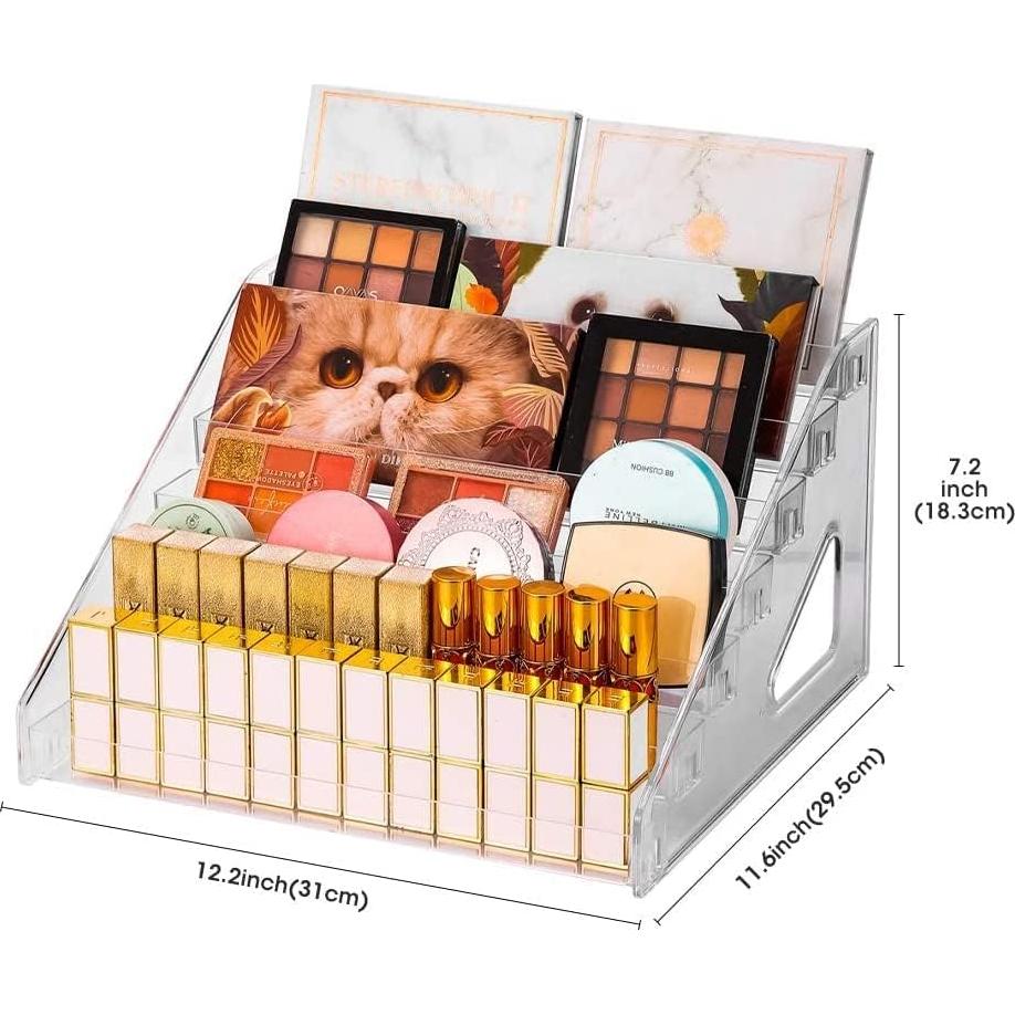 Organizador de Esmaltes de Uñas YIEZI 7 Capas Transparente 2 Pzs