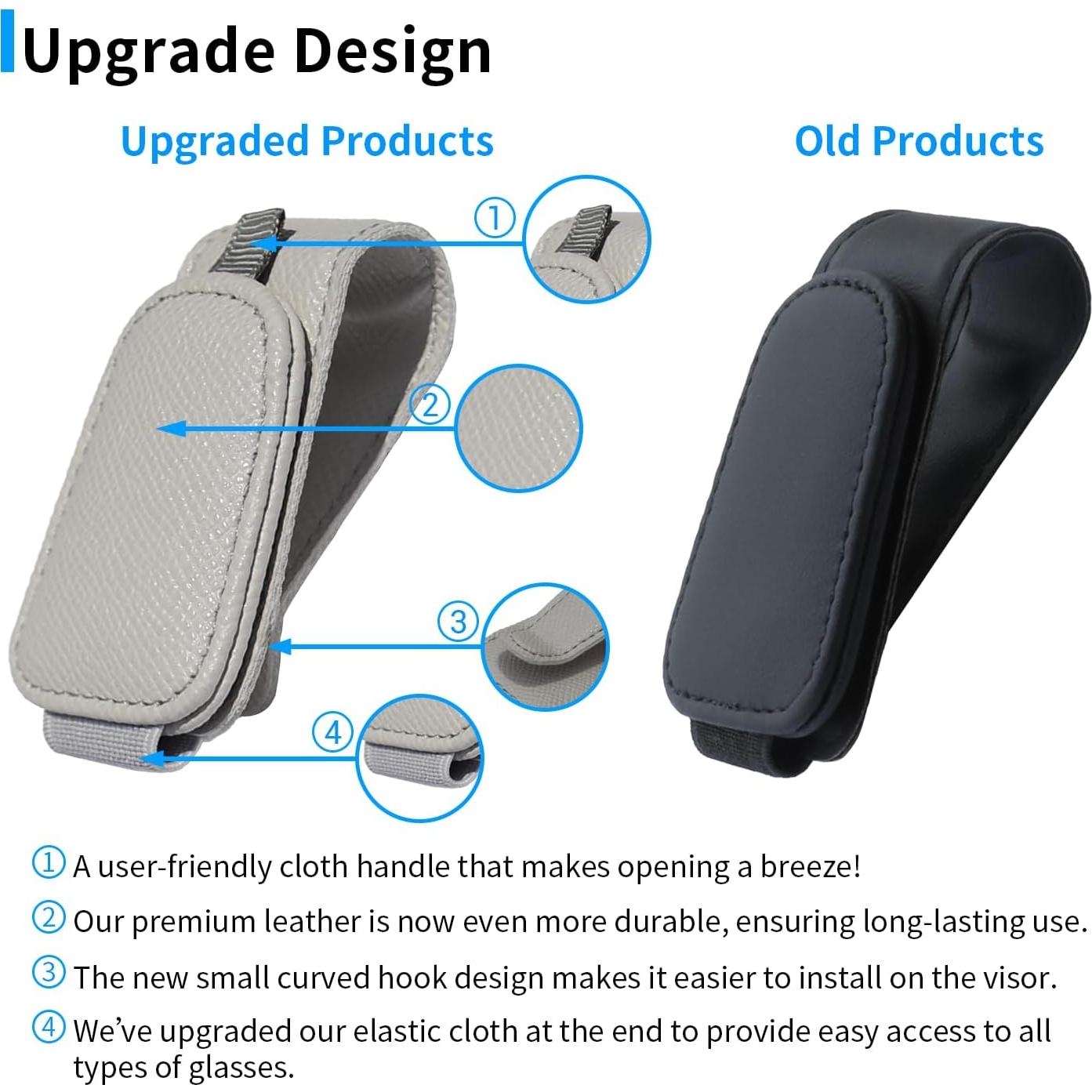 Soporte Magnético para Gafas de Sol Yuoyar 2 Piezas Gris