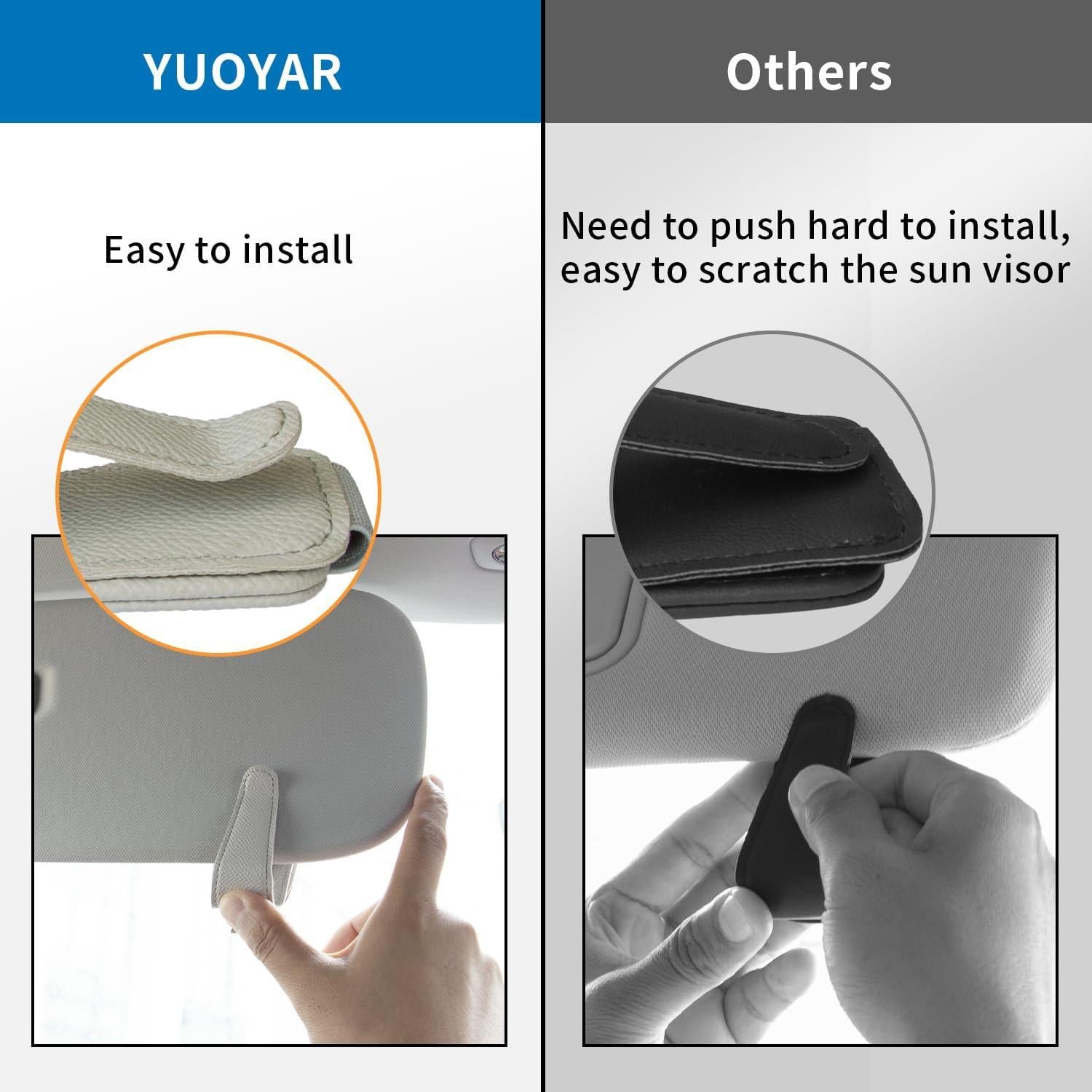 Soporte Magnético para Gafas de Sol Yuoyar 2 Piezas Gris