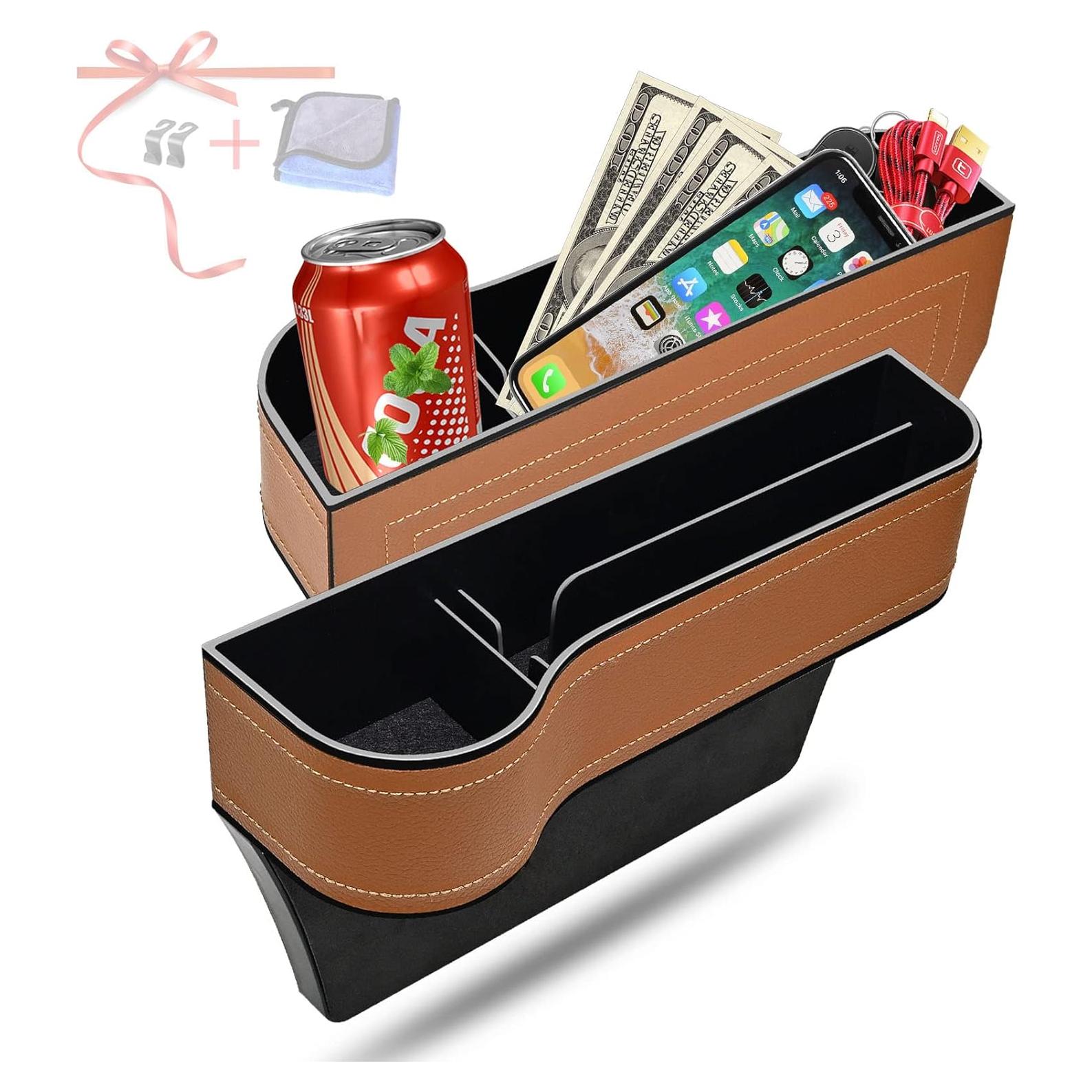 Organizador de Asiento de Coche Jiaji con Portavasos 2 Pzas