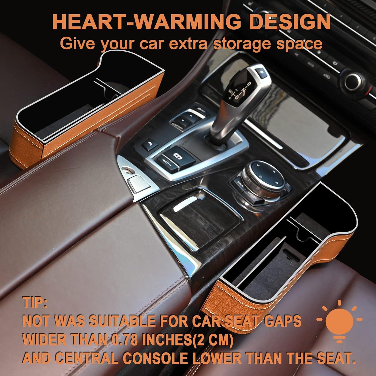 Organizador de Asiento de Coche Jiaji con Portavasos 2 Pzas