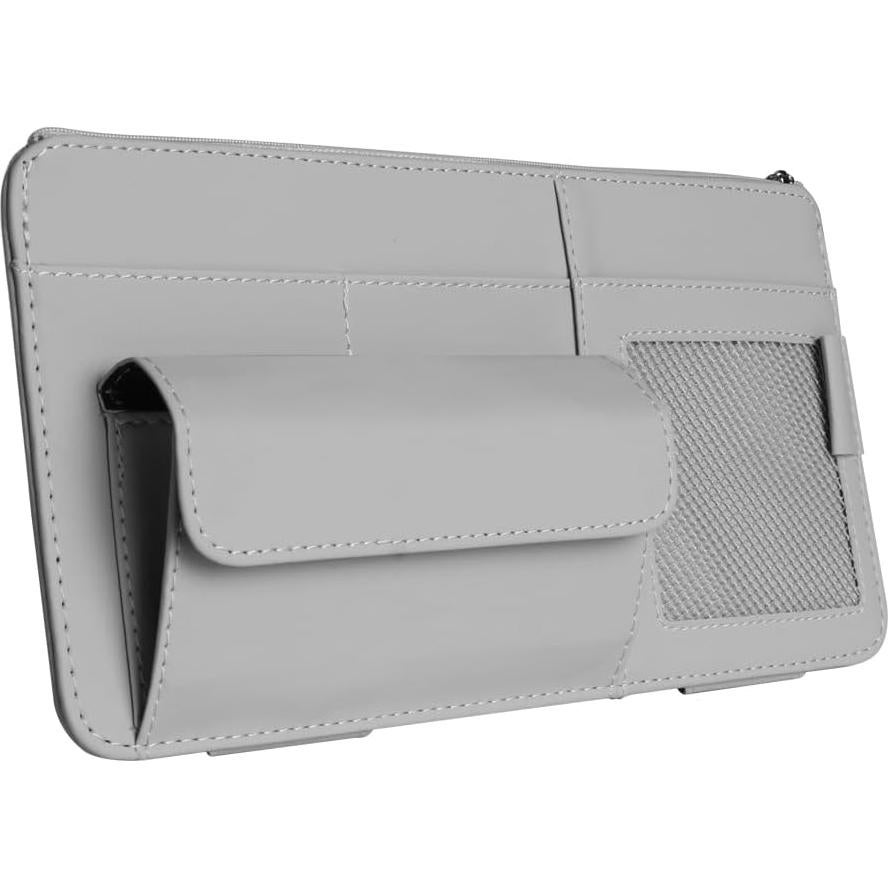 Organizador de Visera de Coche WiiLemz en Cuero Gris