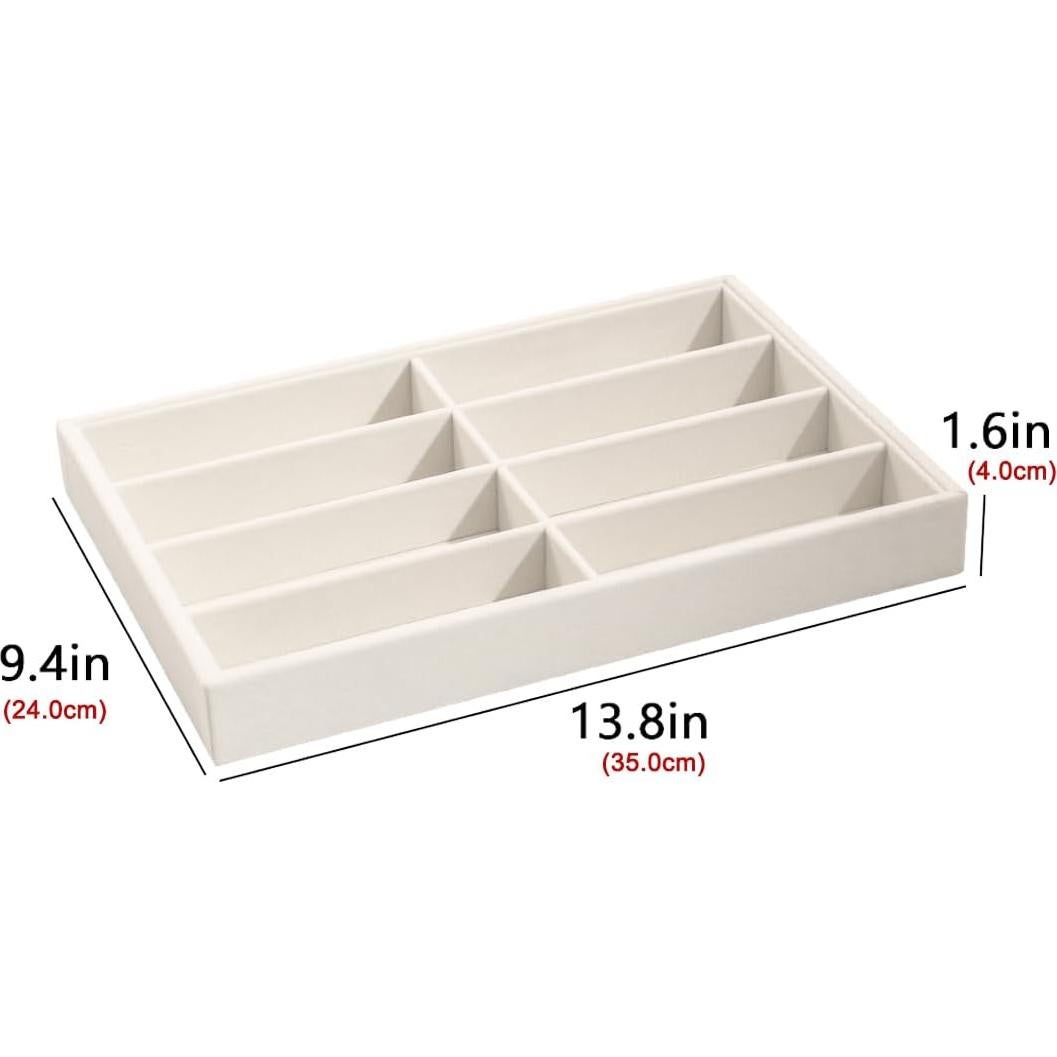 Organizador de Gafas Justsoso Terciopelo Beige 35x24 cm