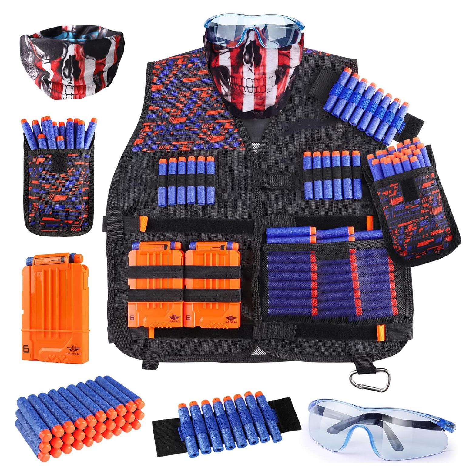 Chaleco Táctico UWANTME para Niños con Dardos y Más