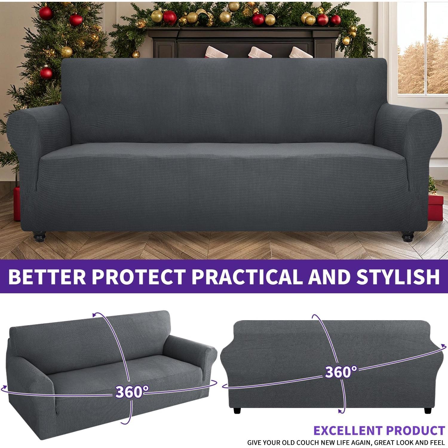 Funda de Sofá Universal ZNSAYOTX 72-92" Gris Oscuro