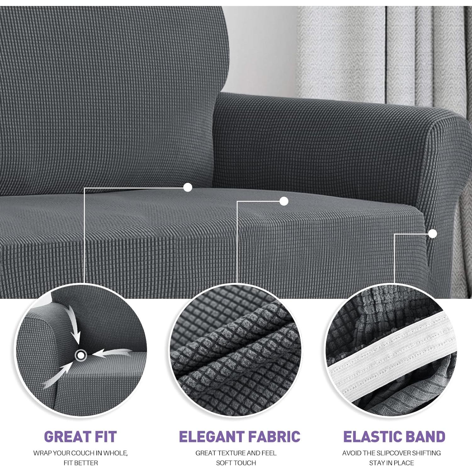Funda de Sofá Universal ZNSAYOTX 72-92" Gris Oscuro