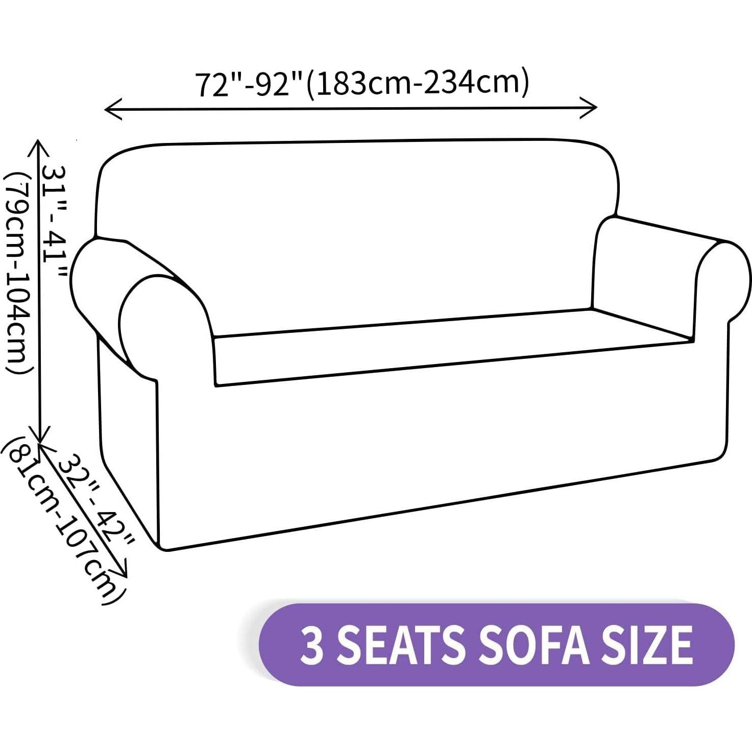 Funda de Sofá Universal ZNSAYOTX 72-92" Gris Oscuro