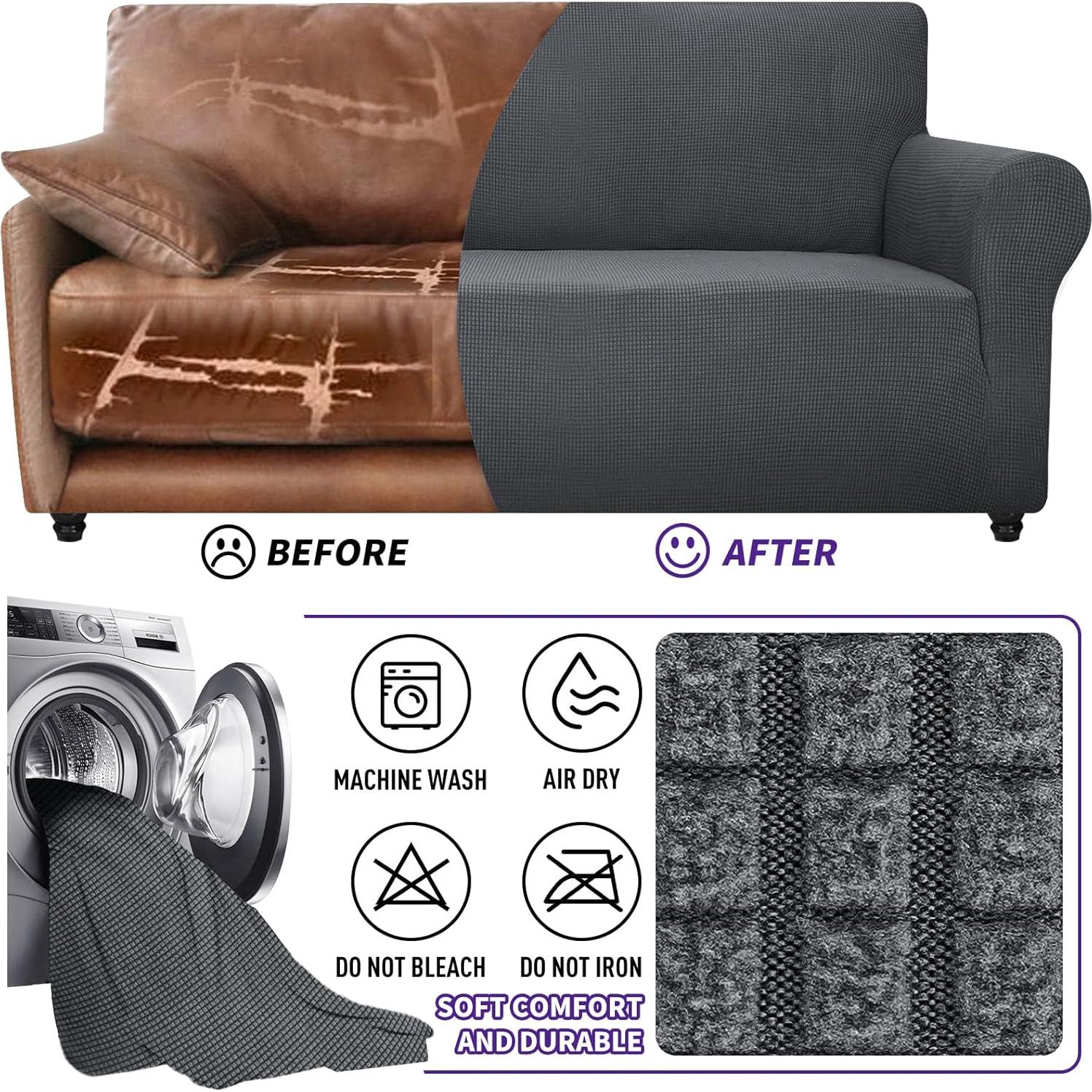 Funda de Sofá Universal ZNSAYOTX 72-92" Gris Oscuro