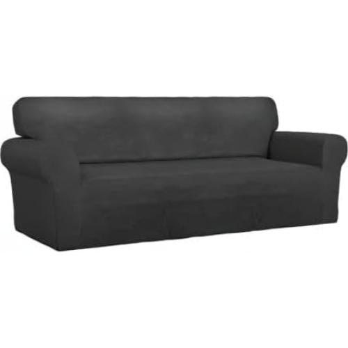 Funda de Sofá PureFit Grande Antideslizante Gris Oscuro