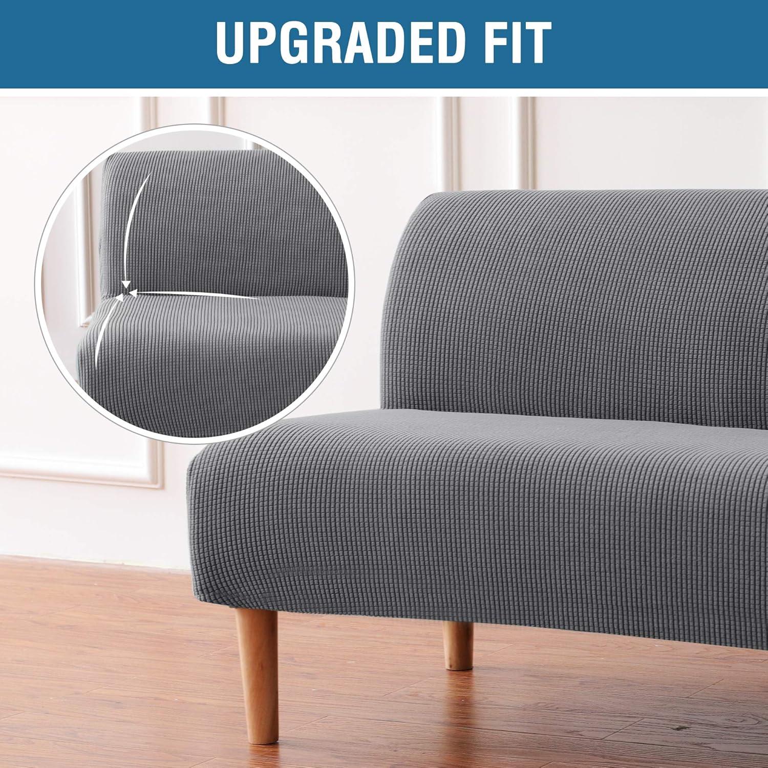 Funda de Futón Estirable H.VERSAILTEX Gris Jacquard 1 Pieza