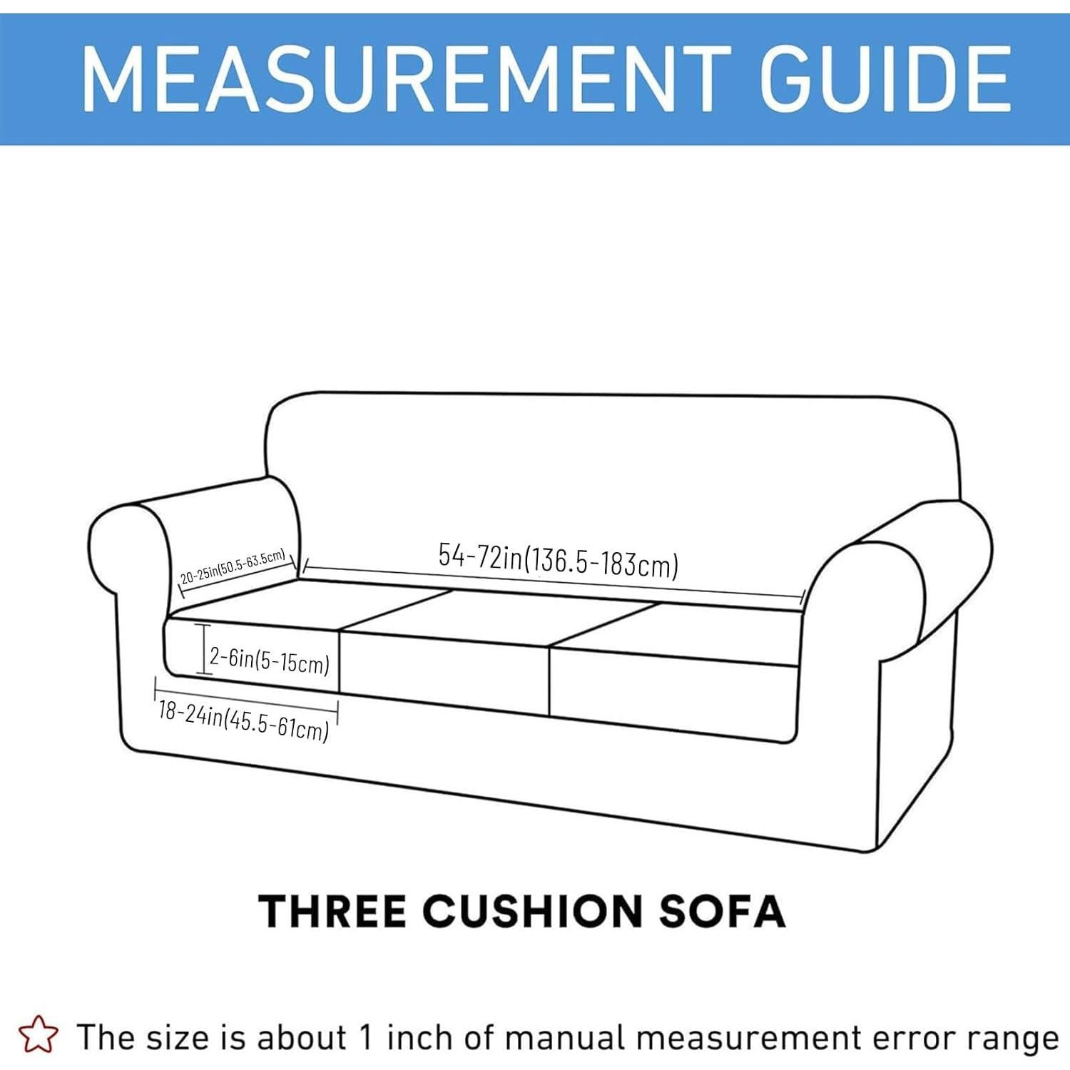 Cubiertas de Cojín de Sofá Impermeables Hyha 3P Gris Antideslizante