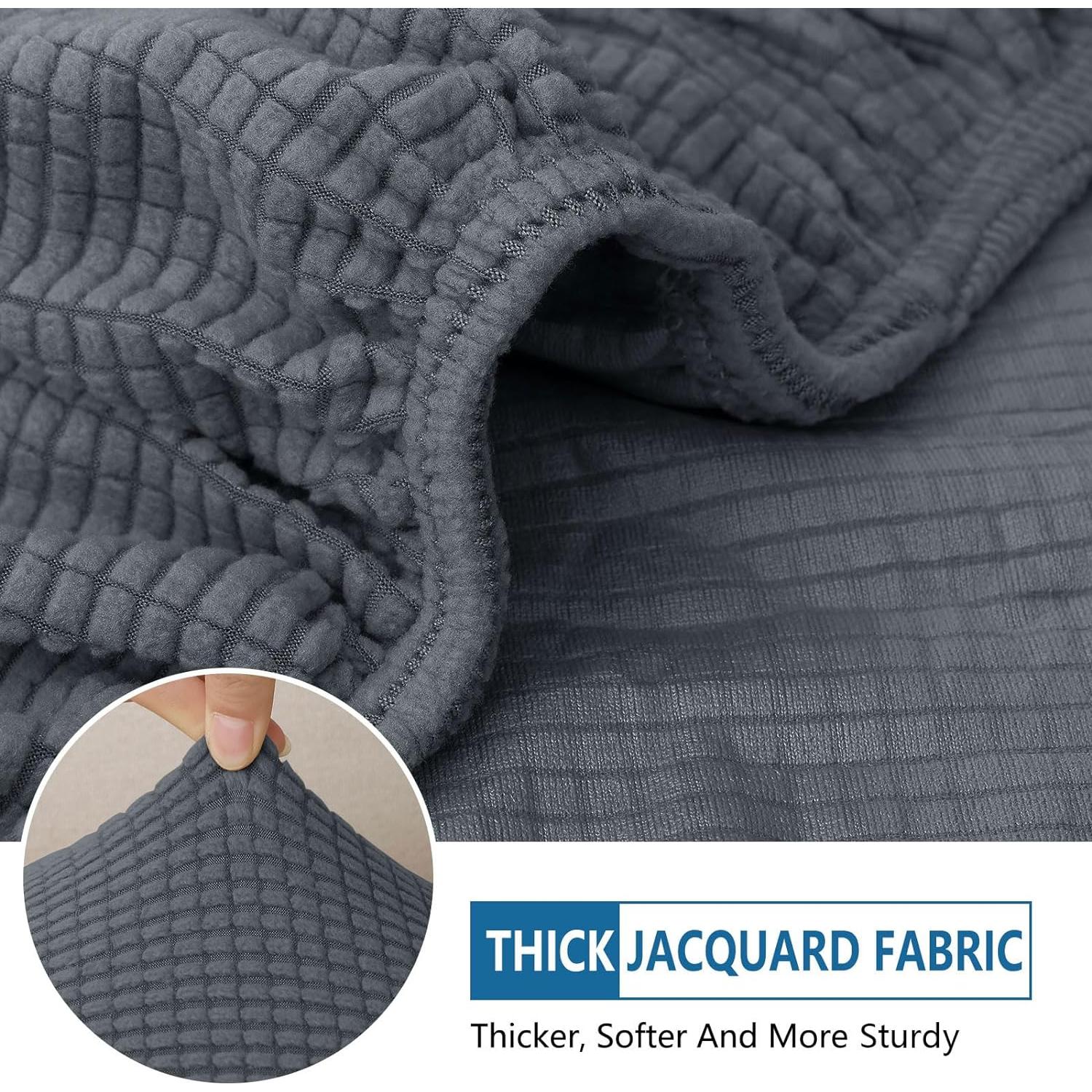 Cubiertas de Cojín de Sofá Impermeables Hyha 3P Gris Antideslizante