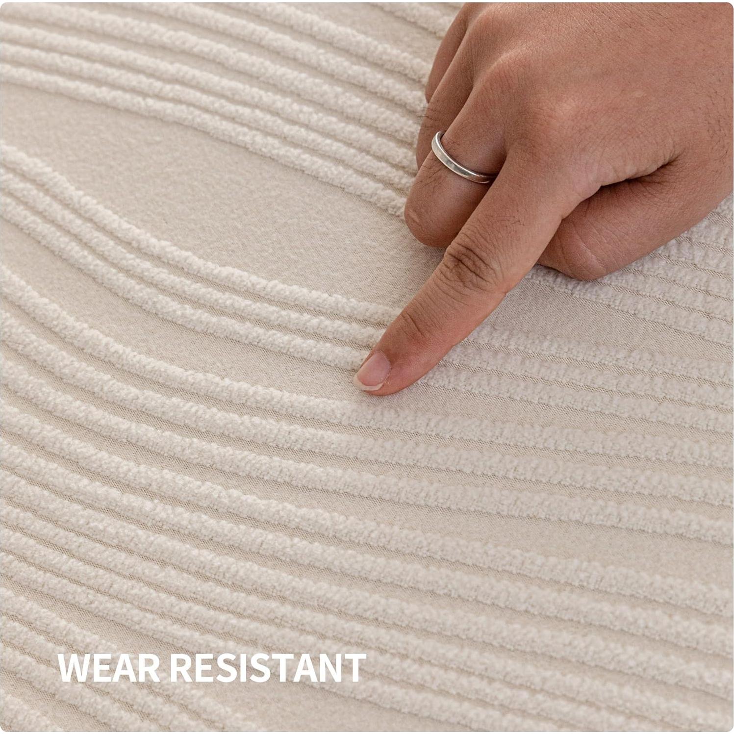 Funda de sofá elástica QIANMEW 1PC Marfil para L y modular