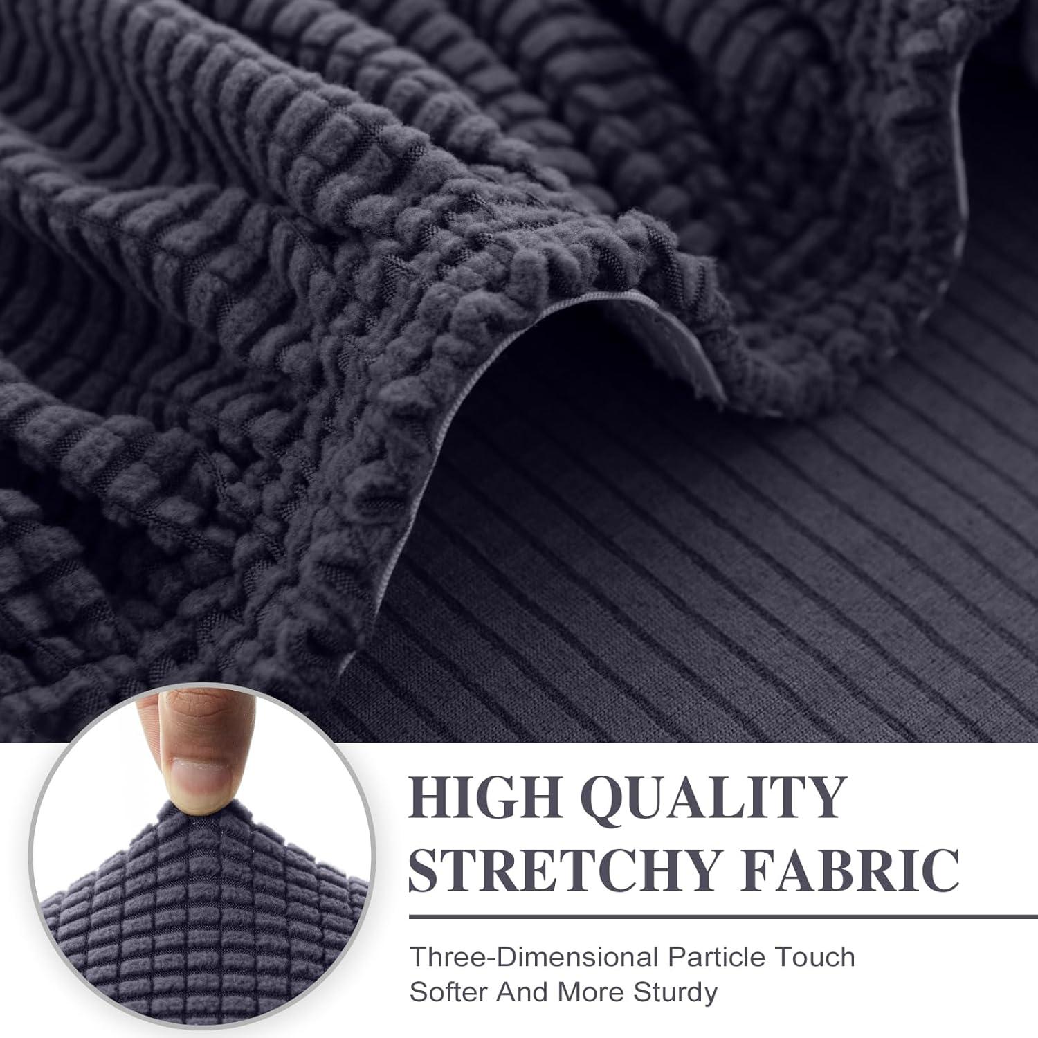 Fundas de Cojines de Sofá LA MEACK 3 Piezas Gris Oscuro