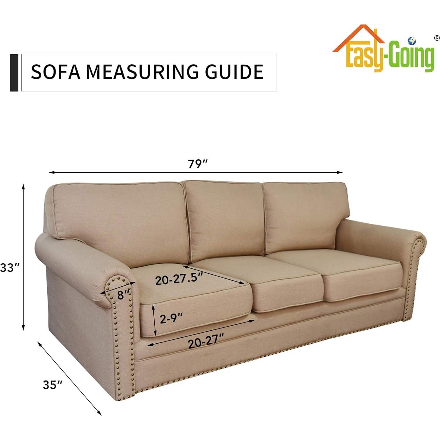 Funda de Sofá Easy-Going Grande Elástica Spandex Gris