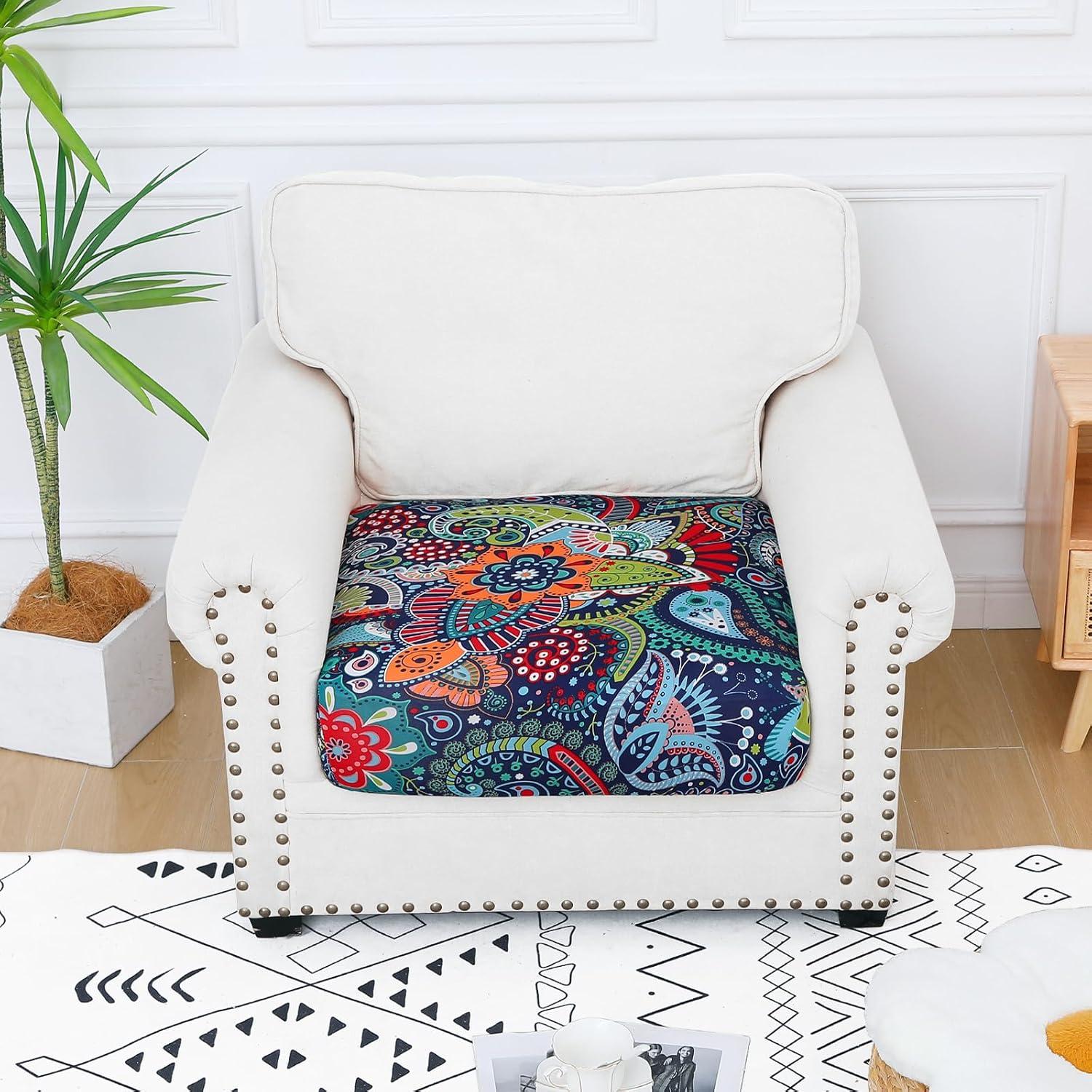 Funda de sofá Smiry elástica y lavable azul verde 1 paquete