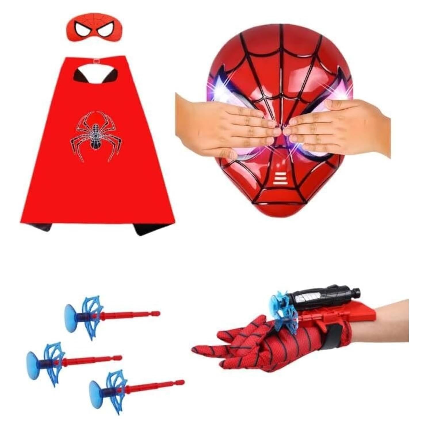 Set de Superhéroe Ronolezety con Capa y Máscara LED