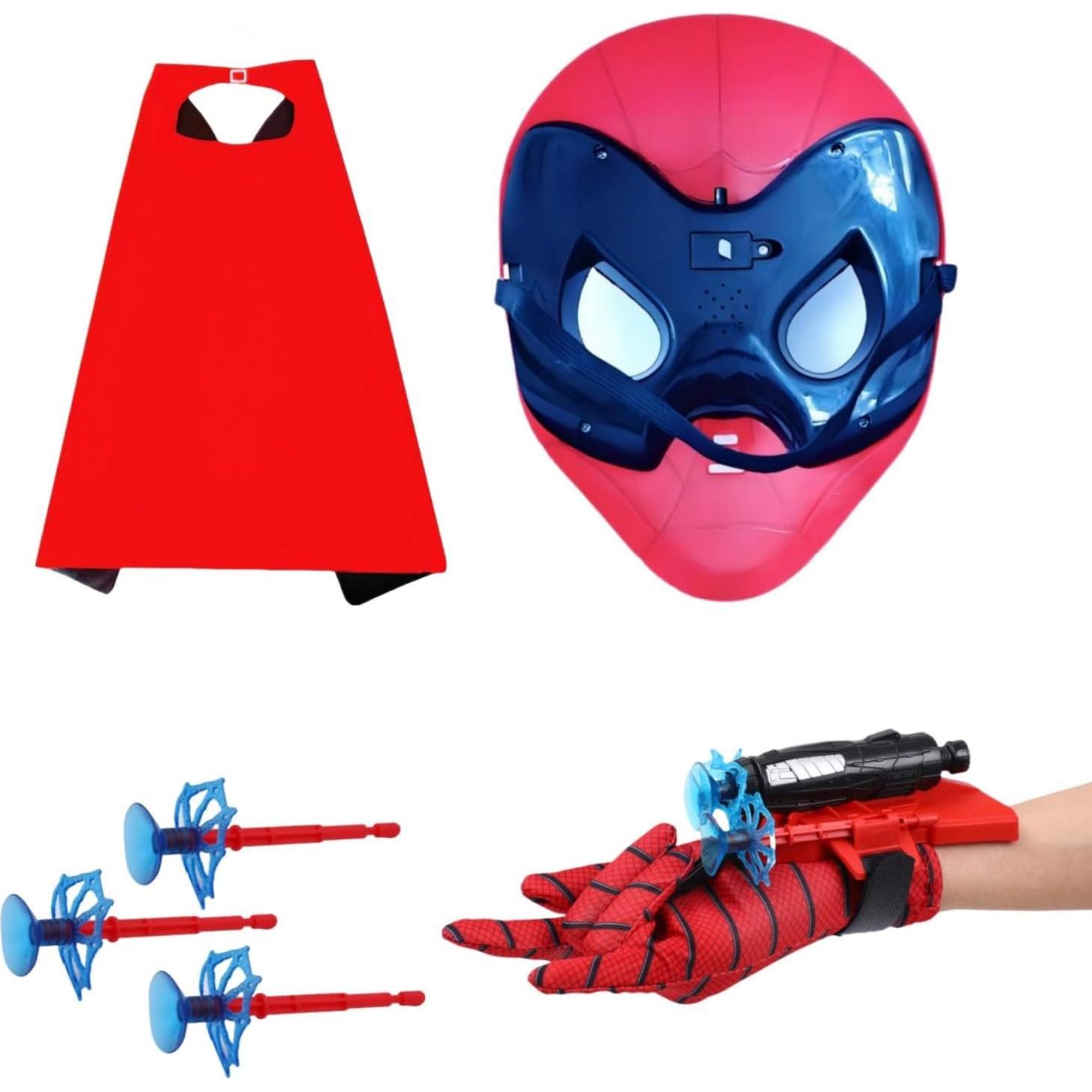 Set de Superhéroe Ronolezety con Capa y Máscara LED