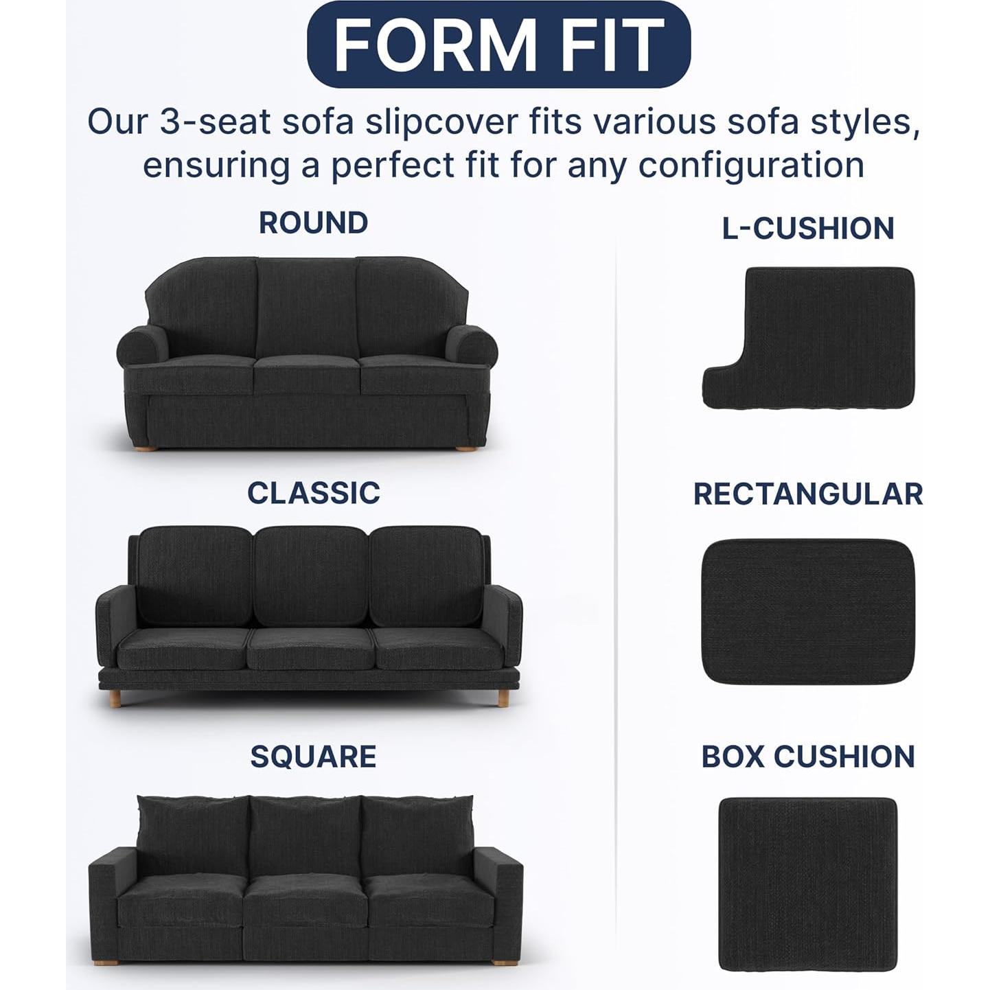 Funda de Sofá Elástica PAULATO Crema 64-85" Ajuste Perfecto