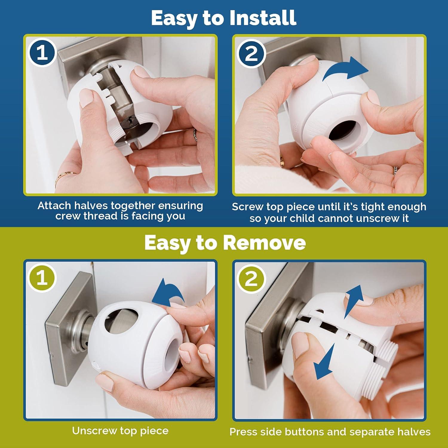 Cubiertas de pomo de puerta Wappa Baby - Seguridad infantil (4 unidades)