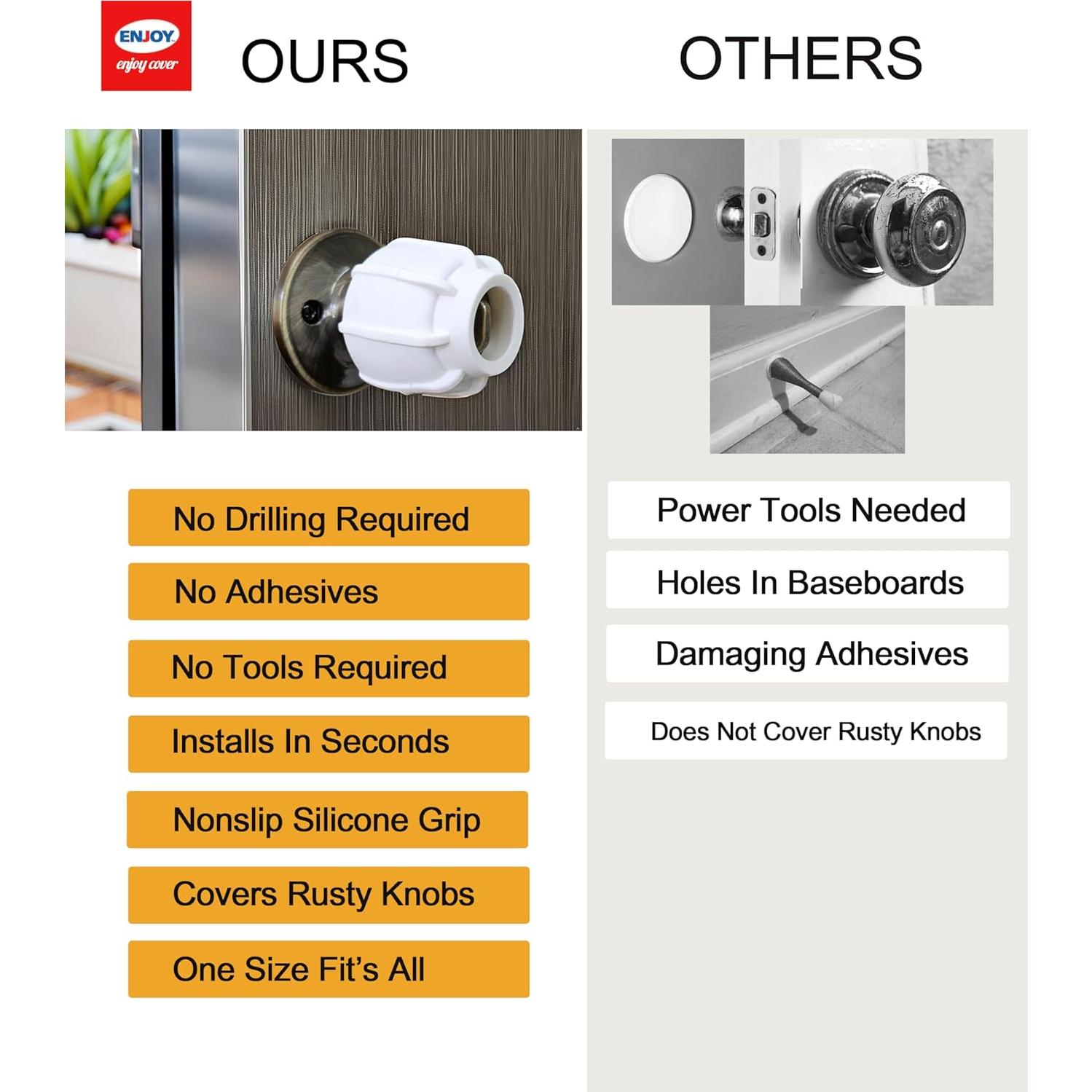 Agarre de Manija de Puerta Cubierta Disfrutar - Silicona 2 Pzas