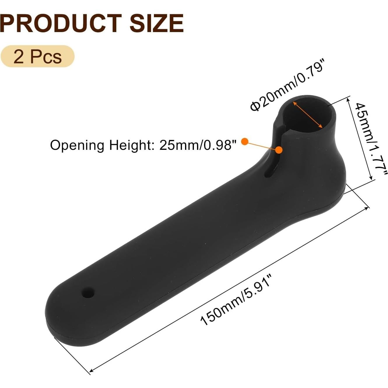 Fundas de Mango de Puerta Silicona uxcell 2 Pcs Antiestática