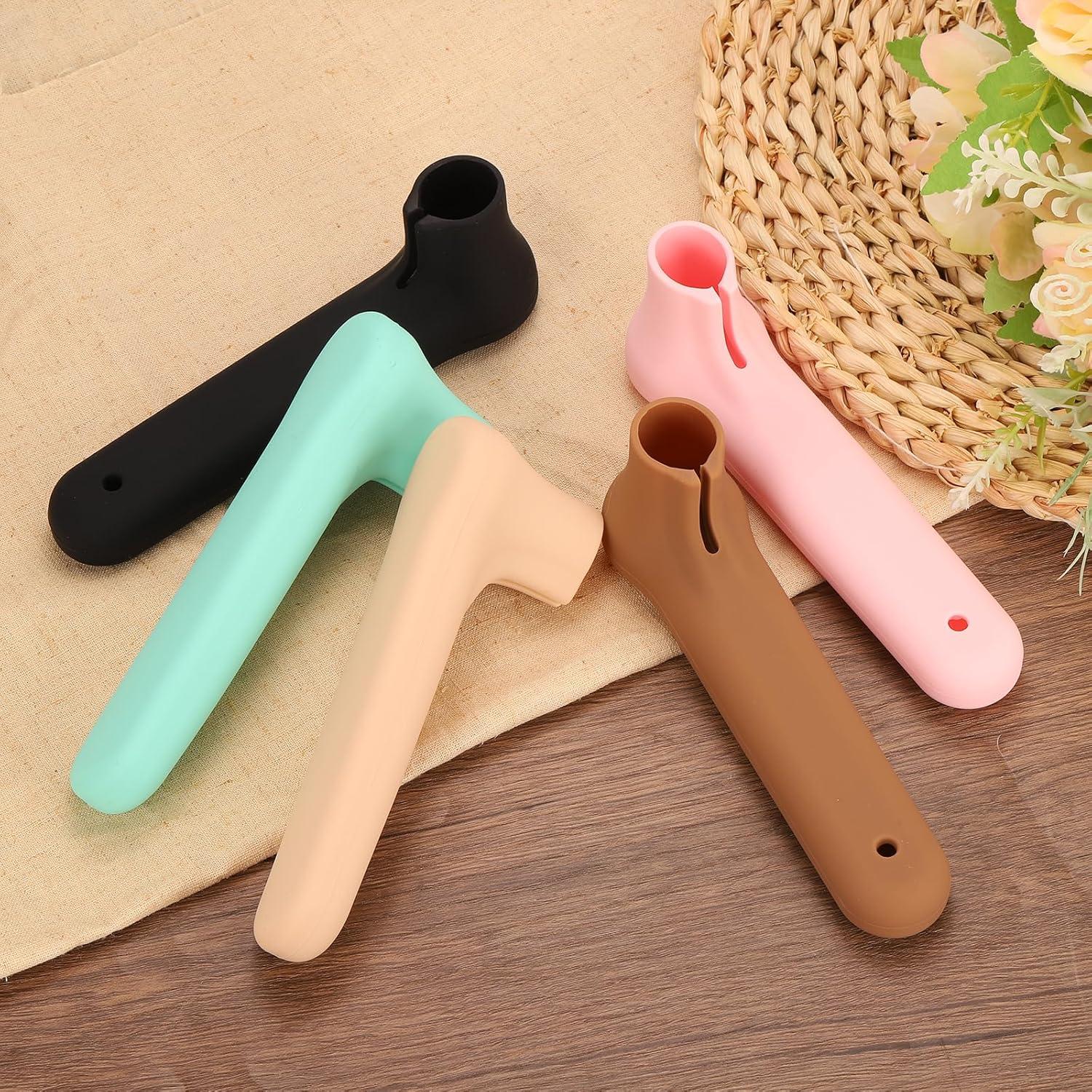 Fundas de Mango de Puerta Silicona uxcell 2 Pcs Antiestática