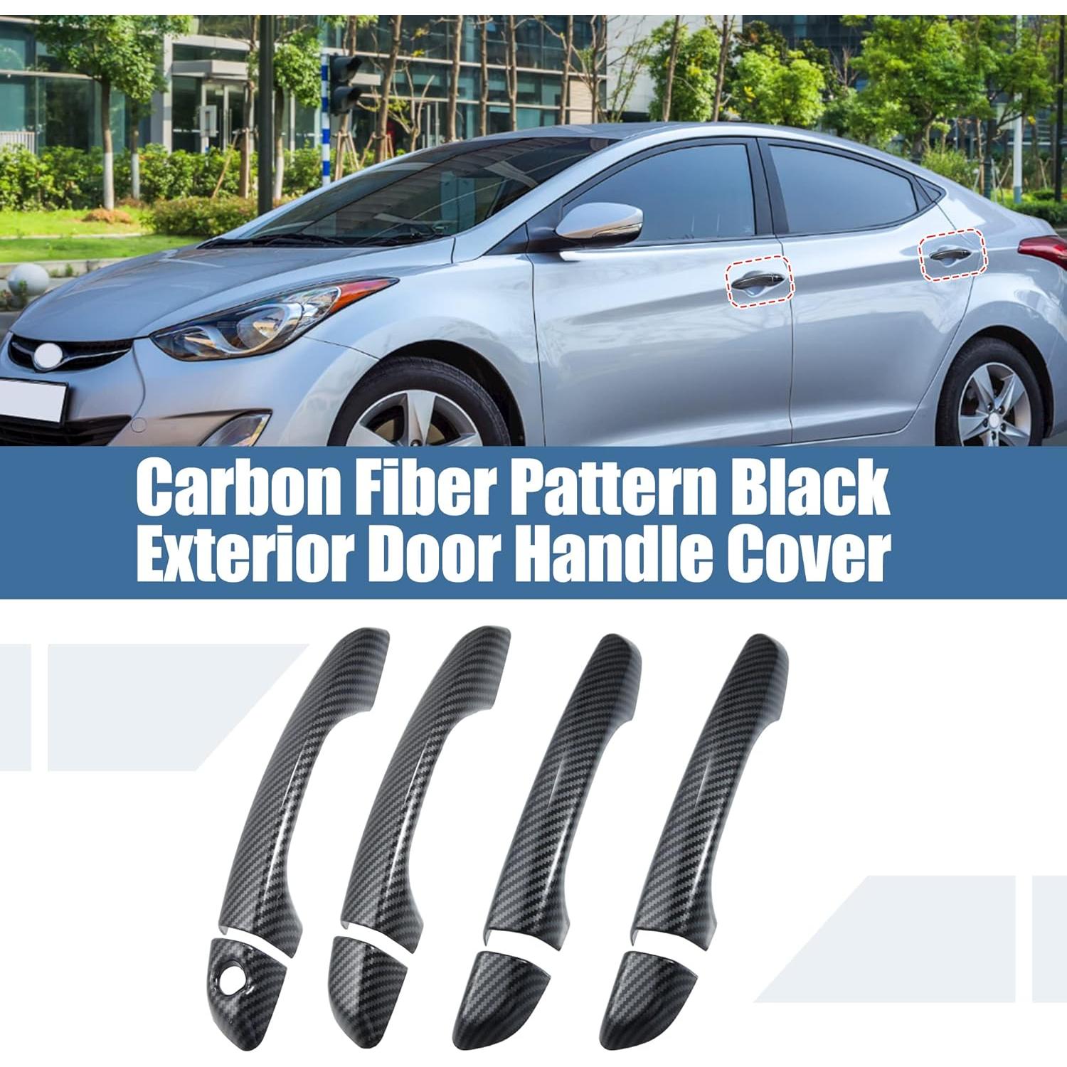 Cubierta de Manija de Puerta Exterior ABS X AUTOHAUX para Hyundai Elantra 2017-2020