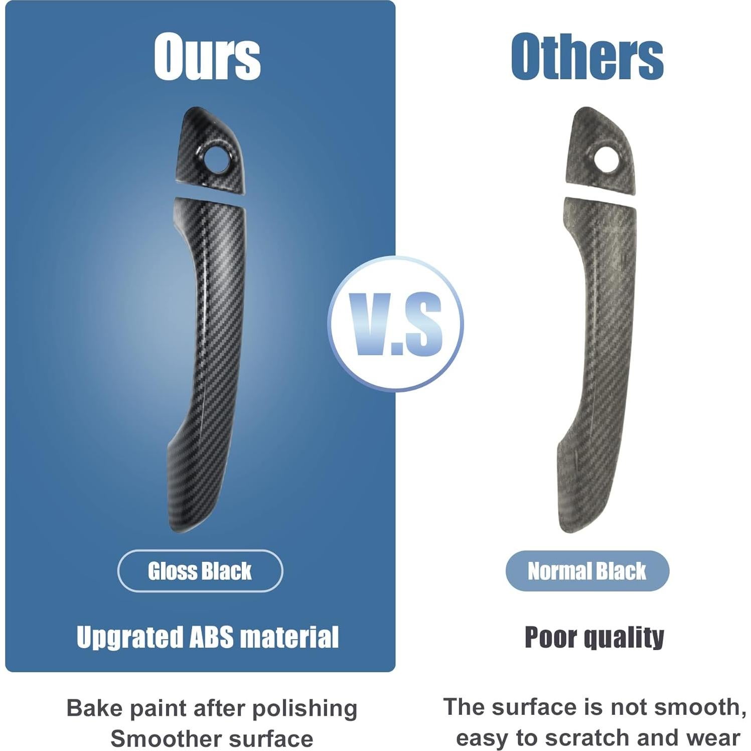 Cubierta de Manija de Puerta Exterior ABS X AUTOHAUX para Hyundai Elantra 2017-2020