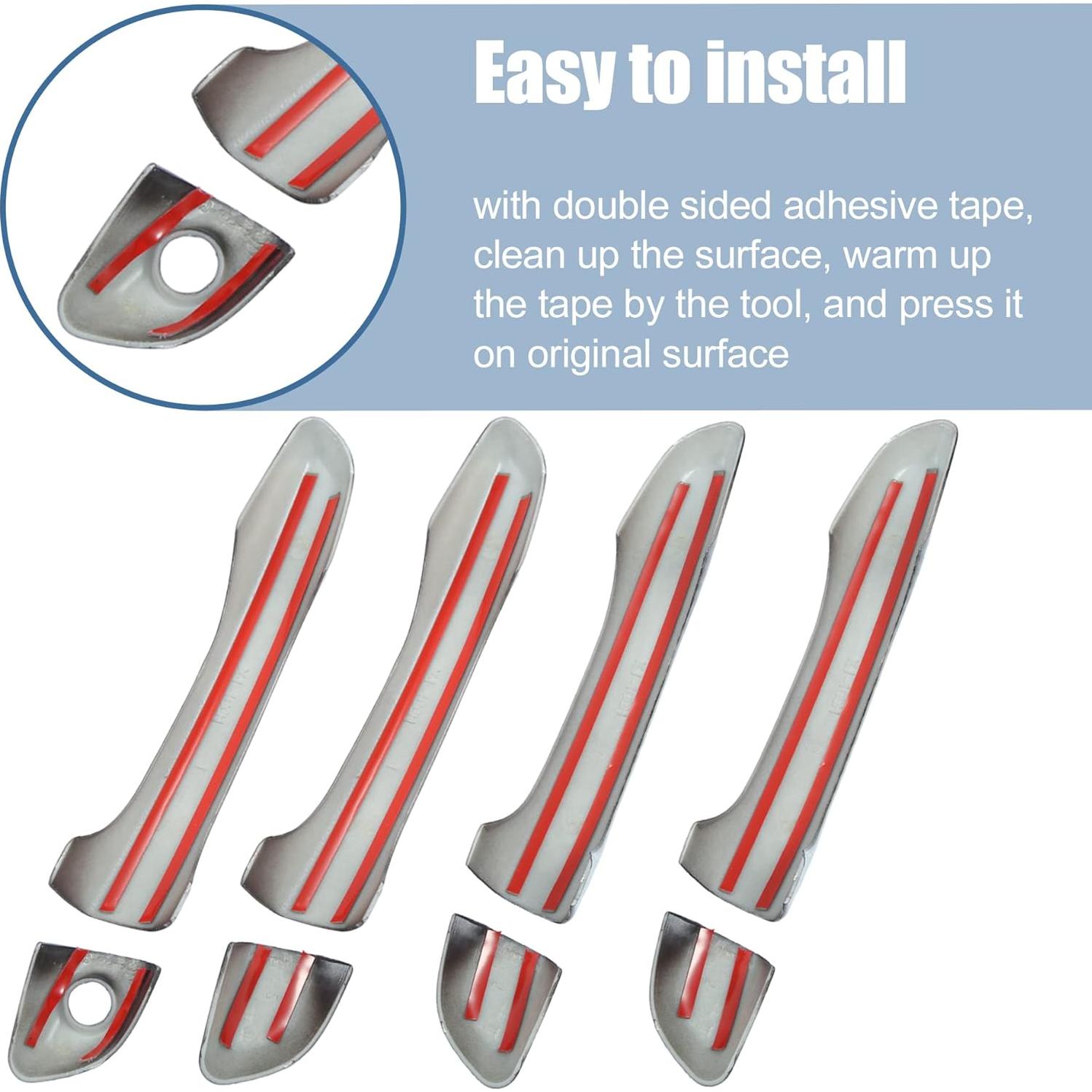 Cubierta de Manija de Puerta Exterior ABS X AUTOHAUX para Hyundai Elantra 2017-2020