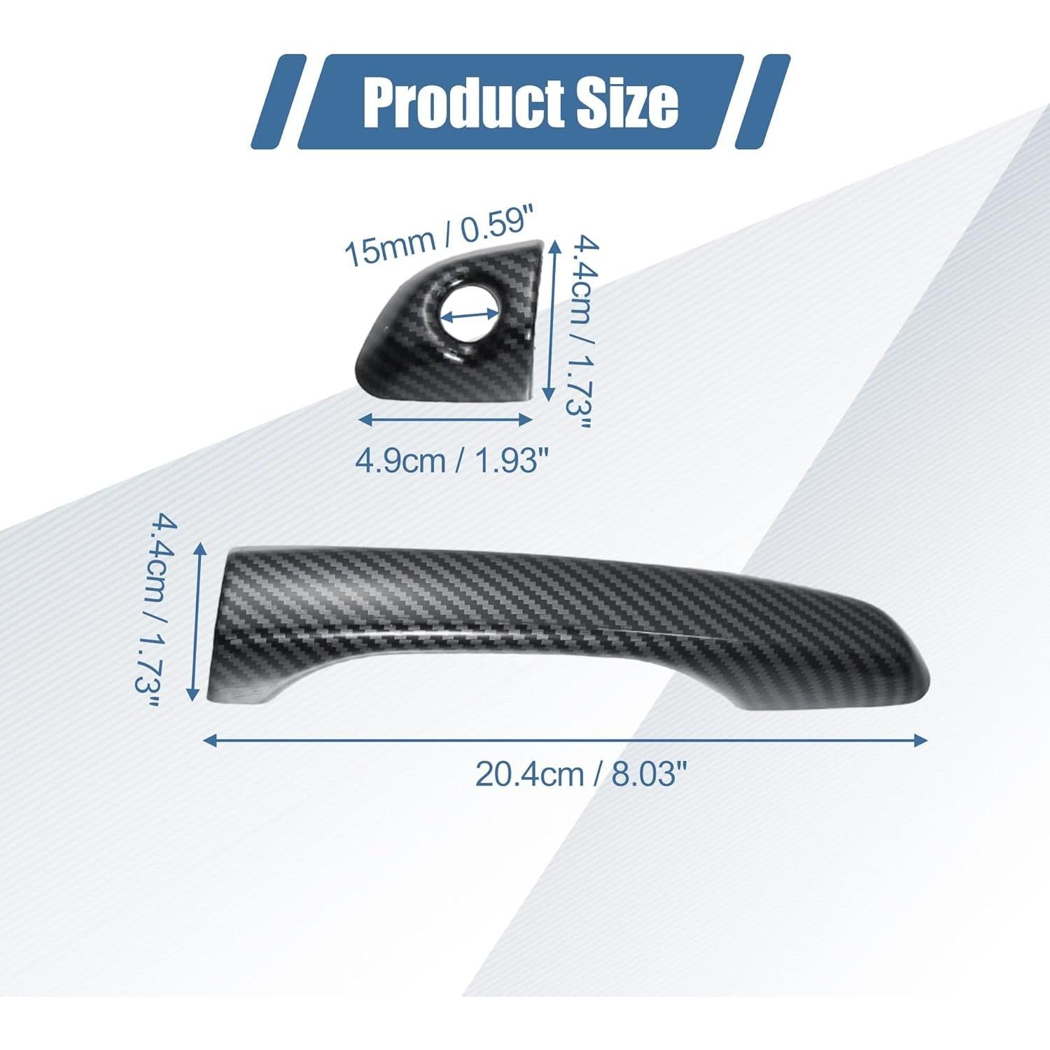 Cubierta de Manija de Puerta Exterior ABS X AUTOHAUX para Hyundai Elantra 2017-2020