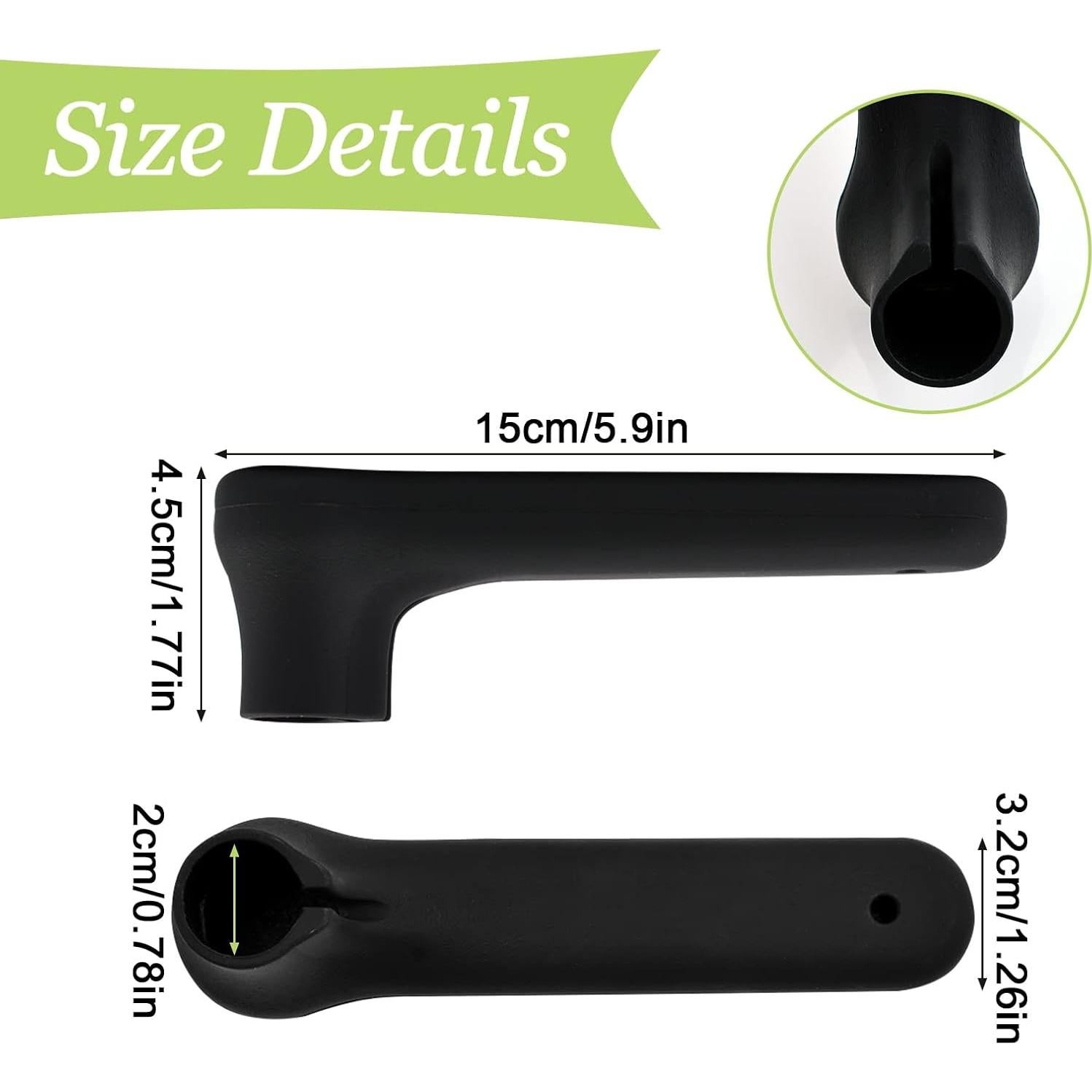 Cubiertas de Manijas de Puerta UFURMATE 2 Piezas Silicona Negra