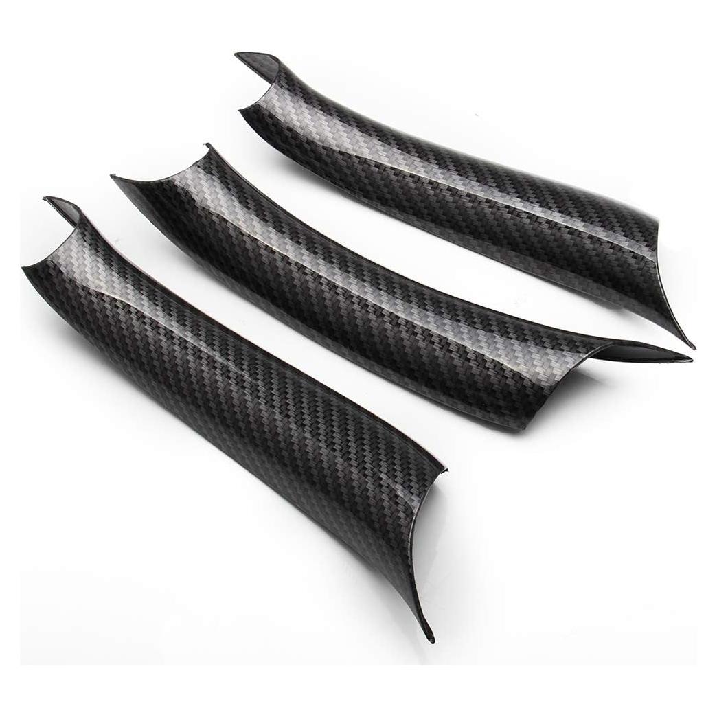 Cubierta de Manija de Puerta Interior BMW X5/X6 3 Pcs Fibra Carbono