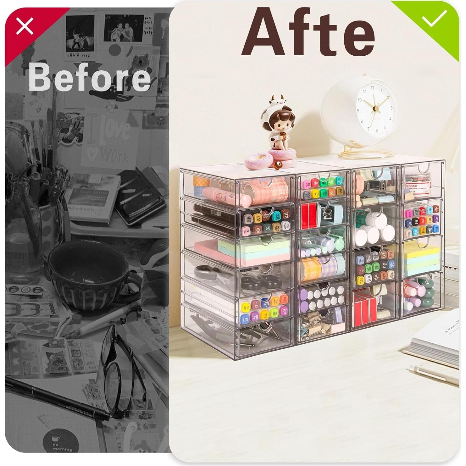 Organizador Acrílico VZKAH 20 Cajones 4 Conjuntos Transparente