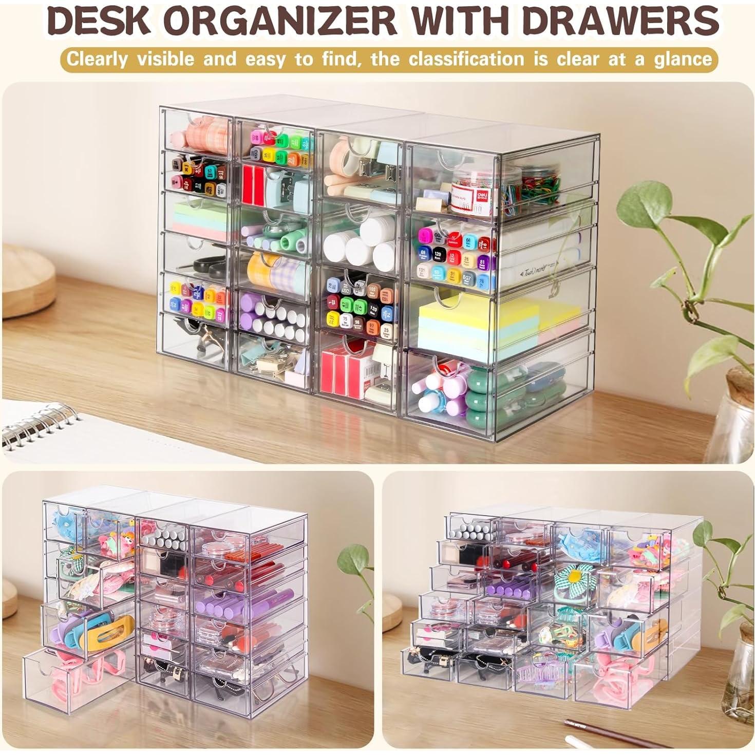 Organizador Acrílico VZKAH 20 Cajones 4 Conjuntos Transparente