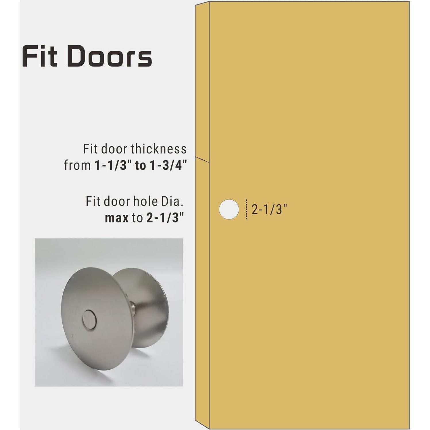 Placa de Cubierta de Pomo de Puerta Siwil Níquel Satinado 6,67 cm