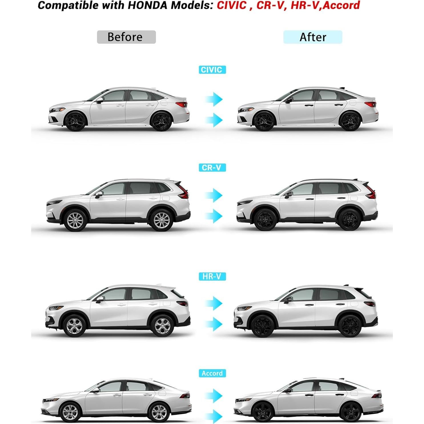 Cubierta de Manija de Puerta Thenice para Honda Civic 2022-2025