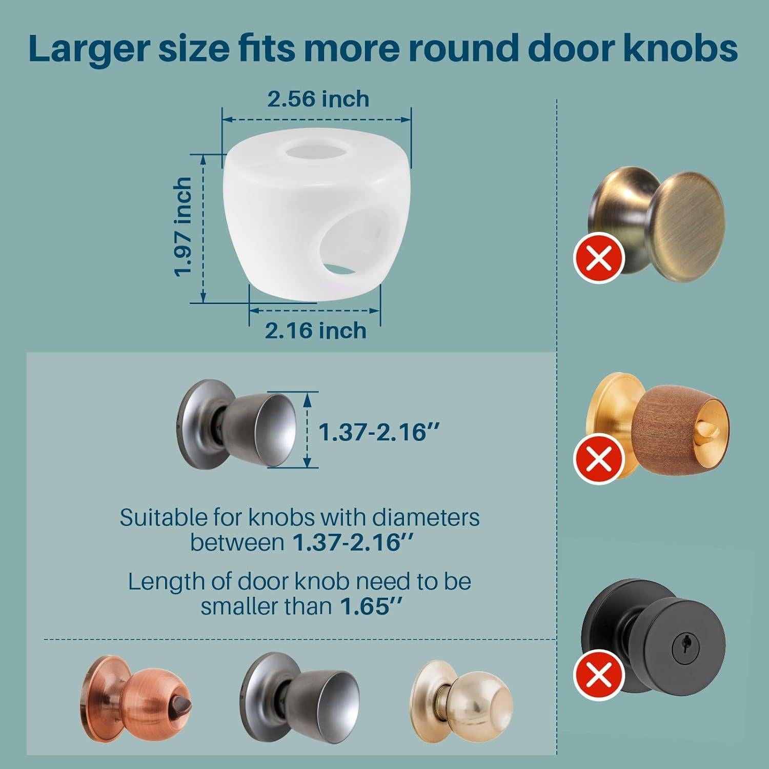Cubierta de pomo de puerta Inaya para bebés - Transparente