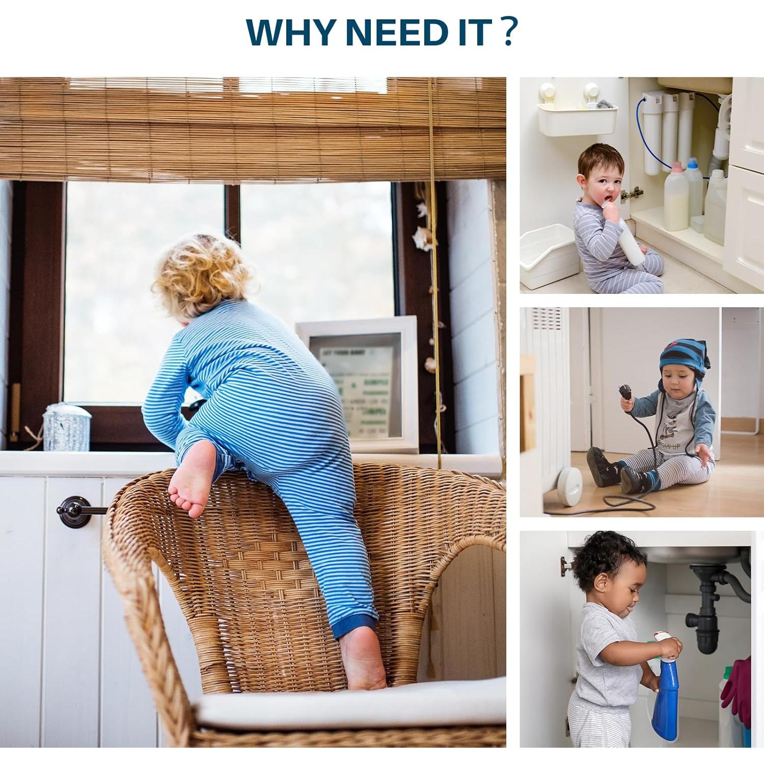 Cubierta de pomo de puerta Inaya para bebés - Transparente