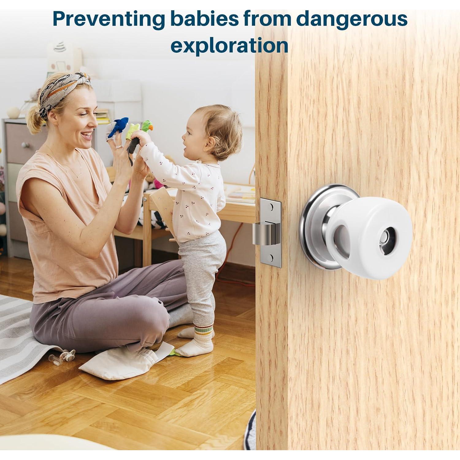 Cubierta de pomo de puerta Inaya para bebés - Transparente