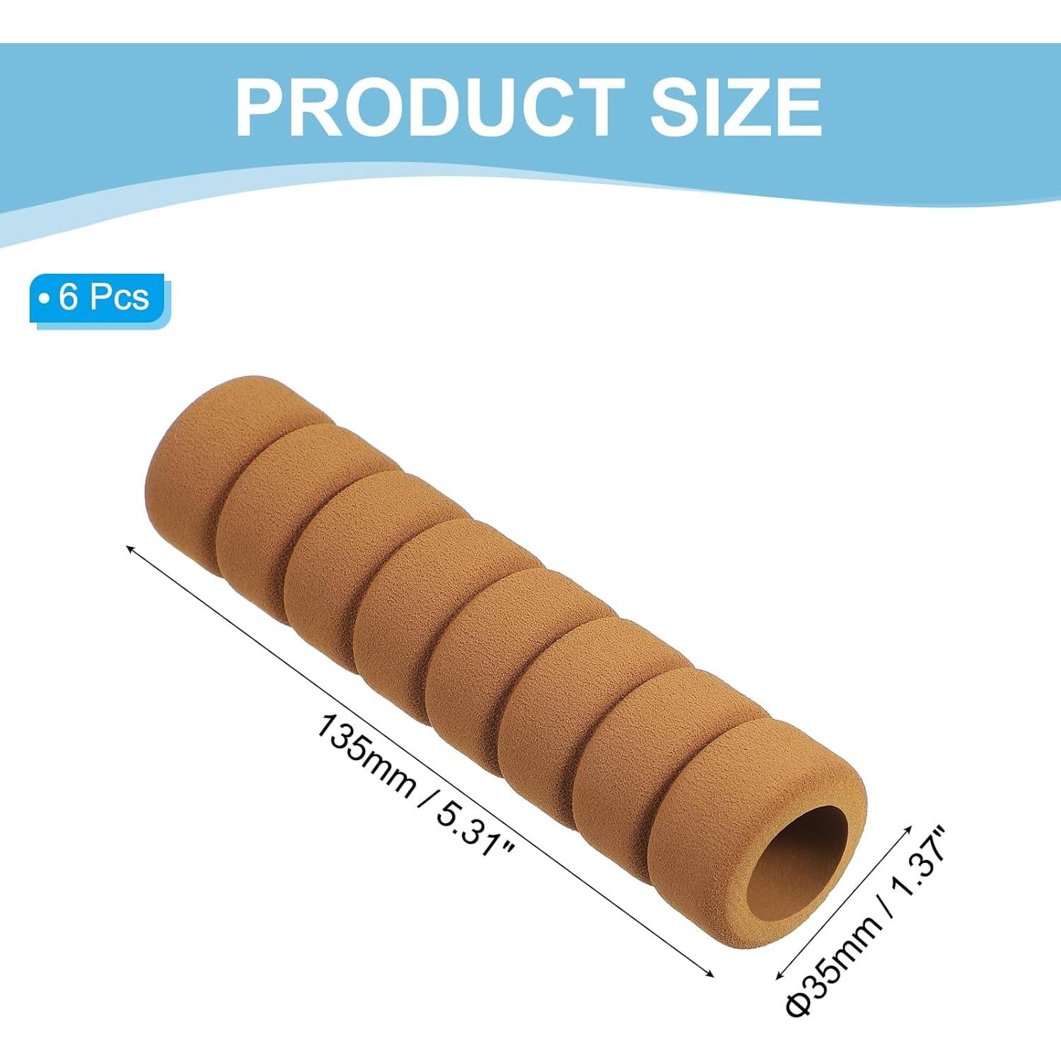 Cubiertas de Mango de Puerta PATIKIL 6 Pcs EVA Marrón