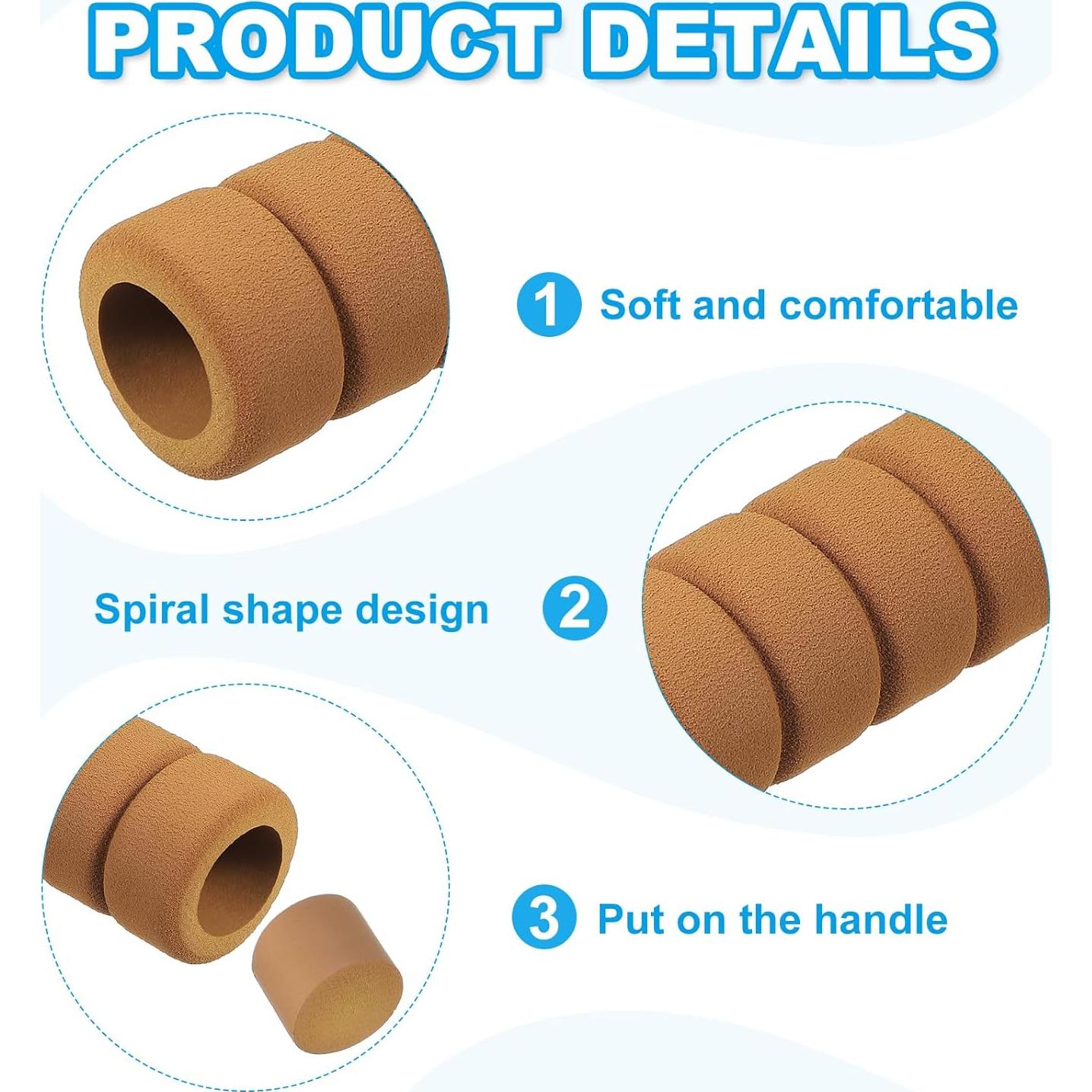 Cubiertas de Mango de Puerta PATIKIL 6 Pcs EVA Marrón