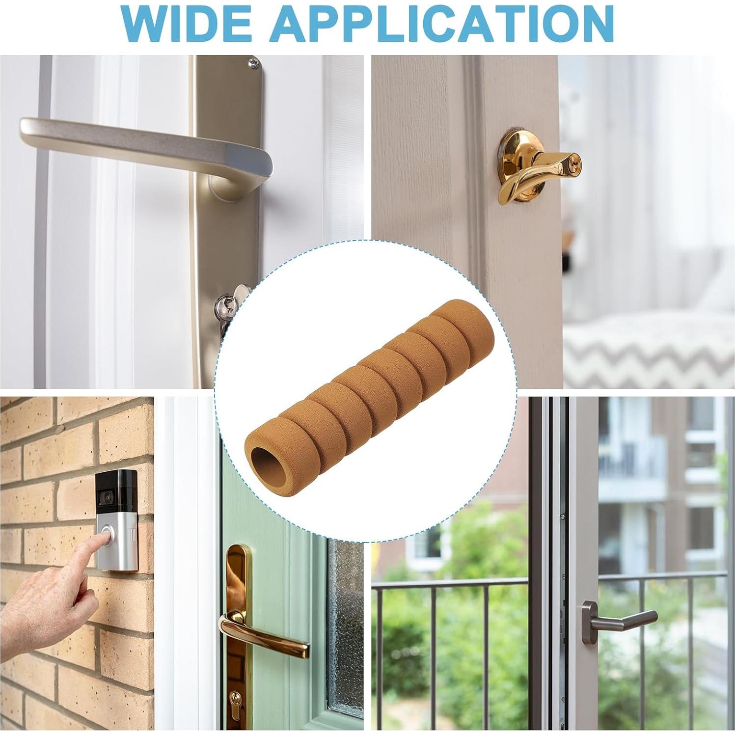 Cubiertas de Mango de Puerta PATIKIL 6 Pcs EVA Marrón